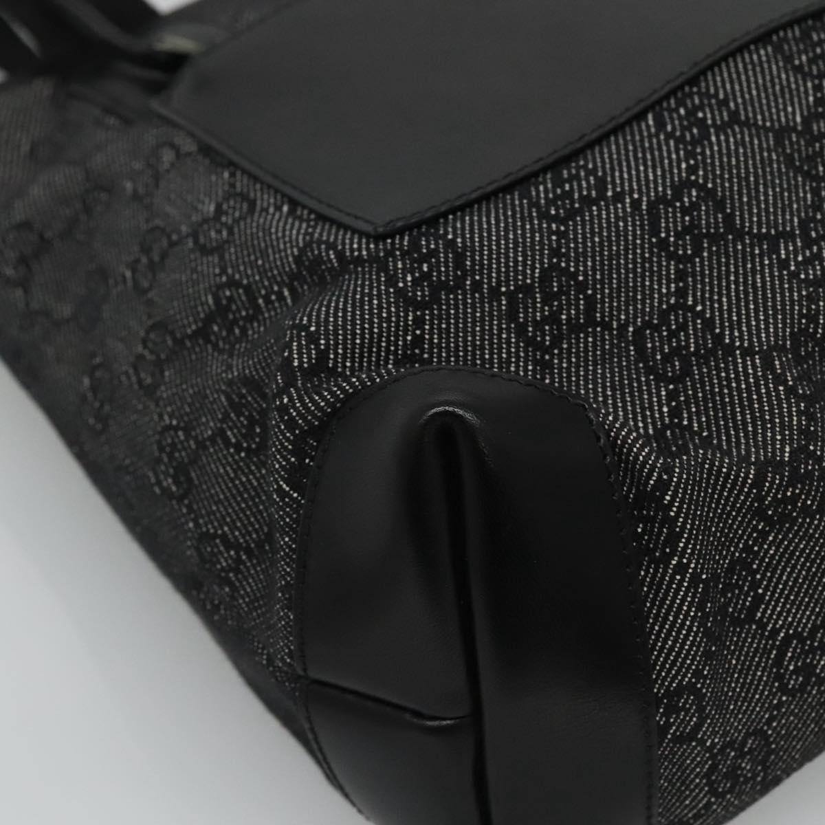 Gucci Gg Canvas Black Canvas Tote Bag (Pre-Owned)