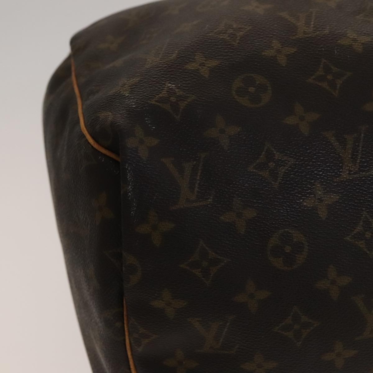 Louis Vuitton Keepall 55 Brown Canvas Travel Bag (Pre-Owned)