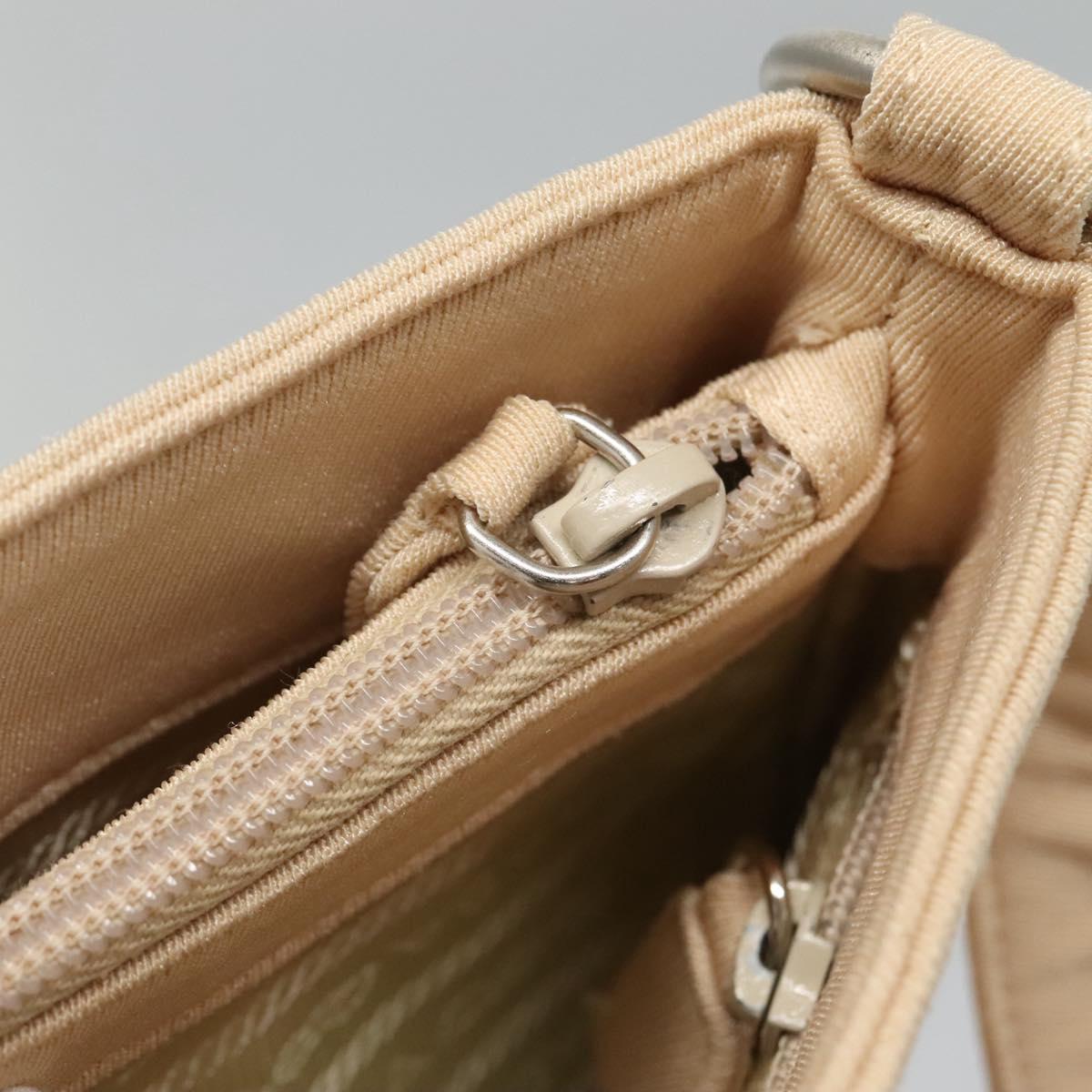 Prada Beige Canvas Shoulder Bag (Pre-Owned)
