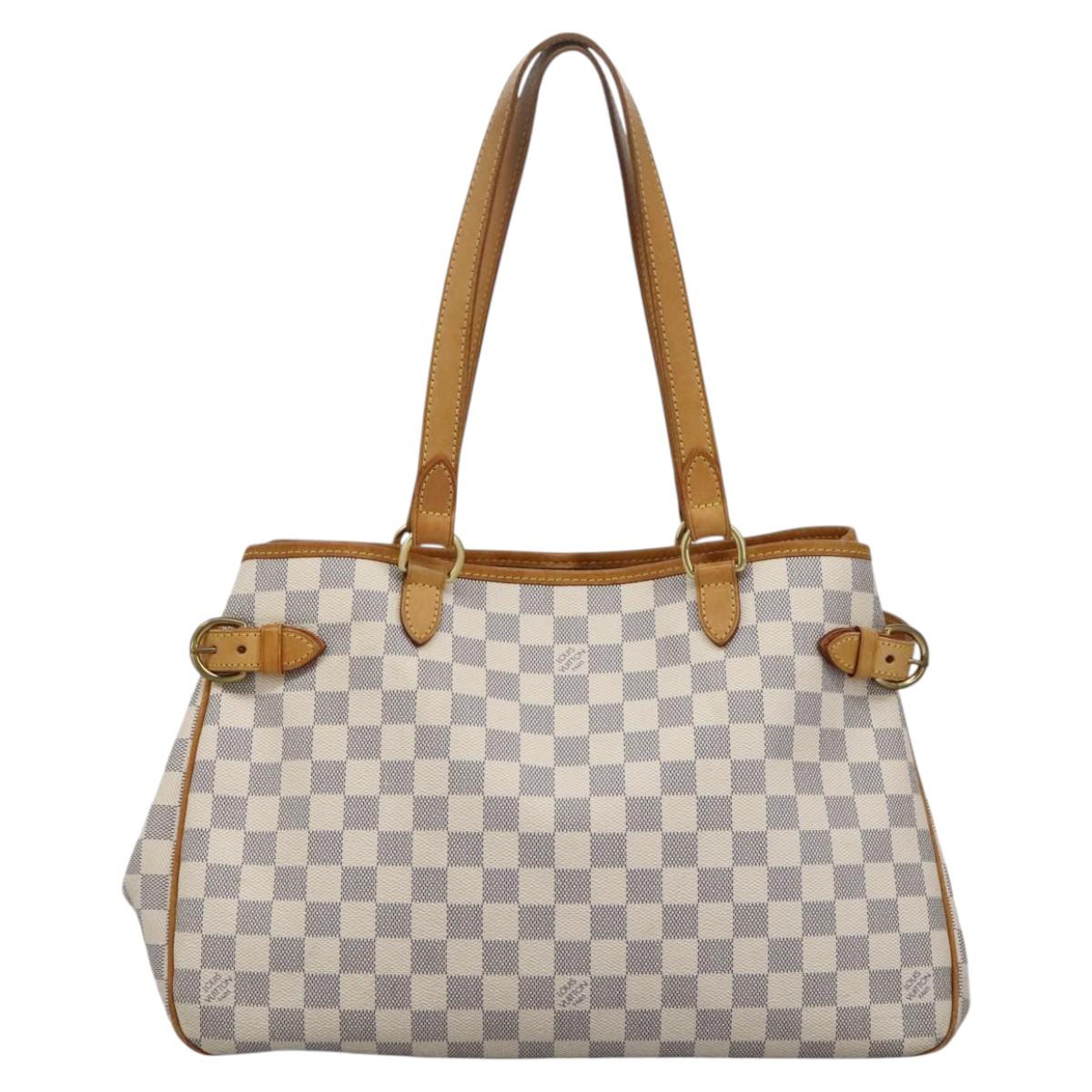 Louis Vuitton Batignolles Horizontal White Canvas Tote Bag (Pre-Owned)