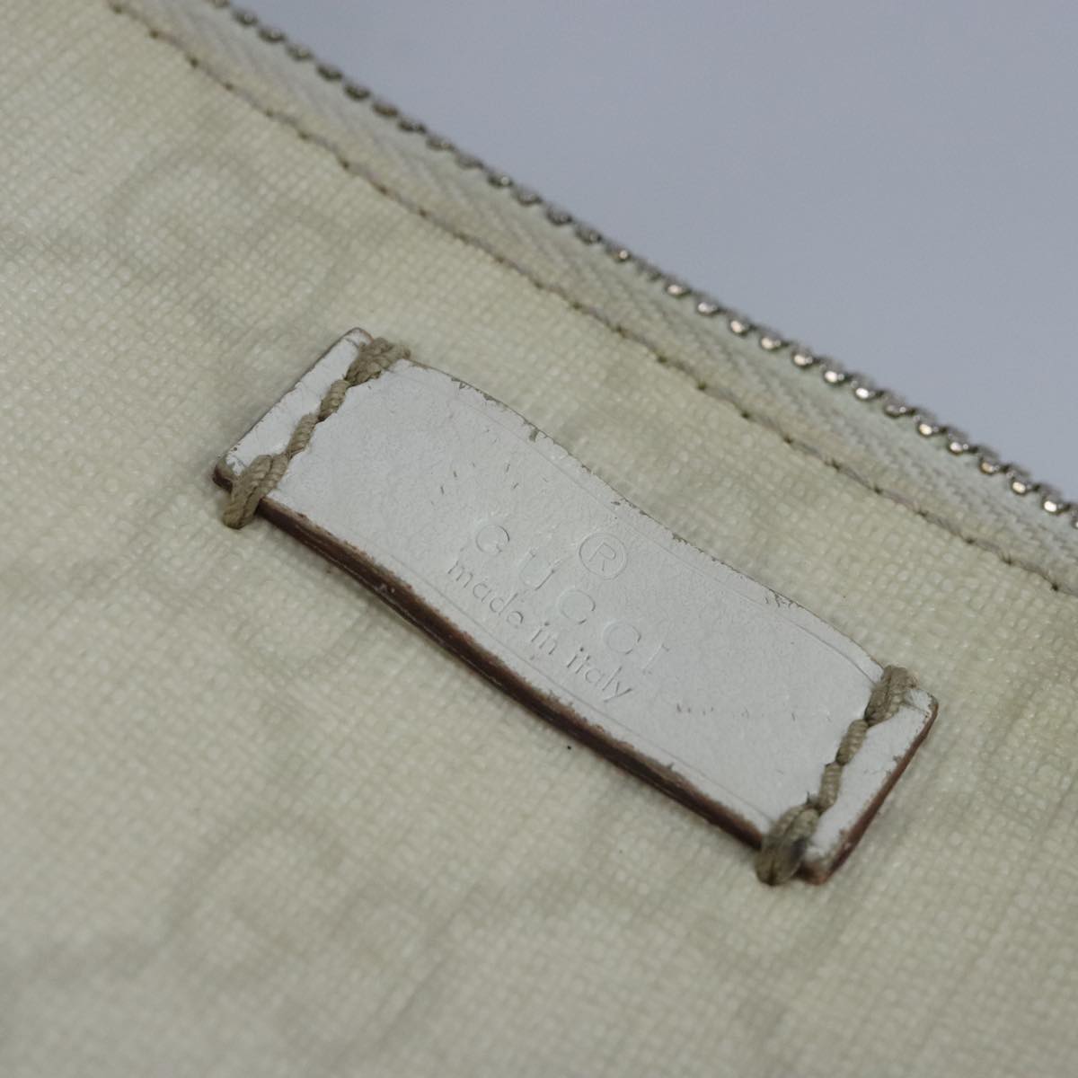 Gucci Ophidia White Canvas Shoulder Bag (Pre-Owned)