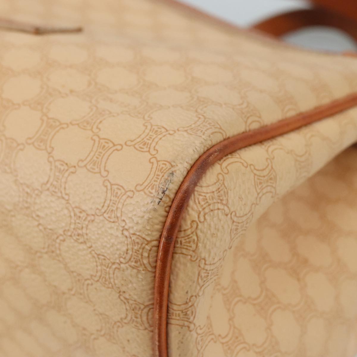 Céline Macadam Beige Canvas Handbag (Pre-Owned)