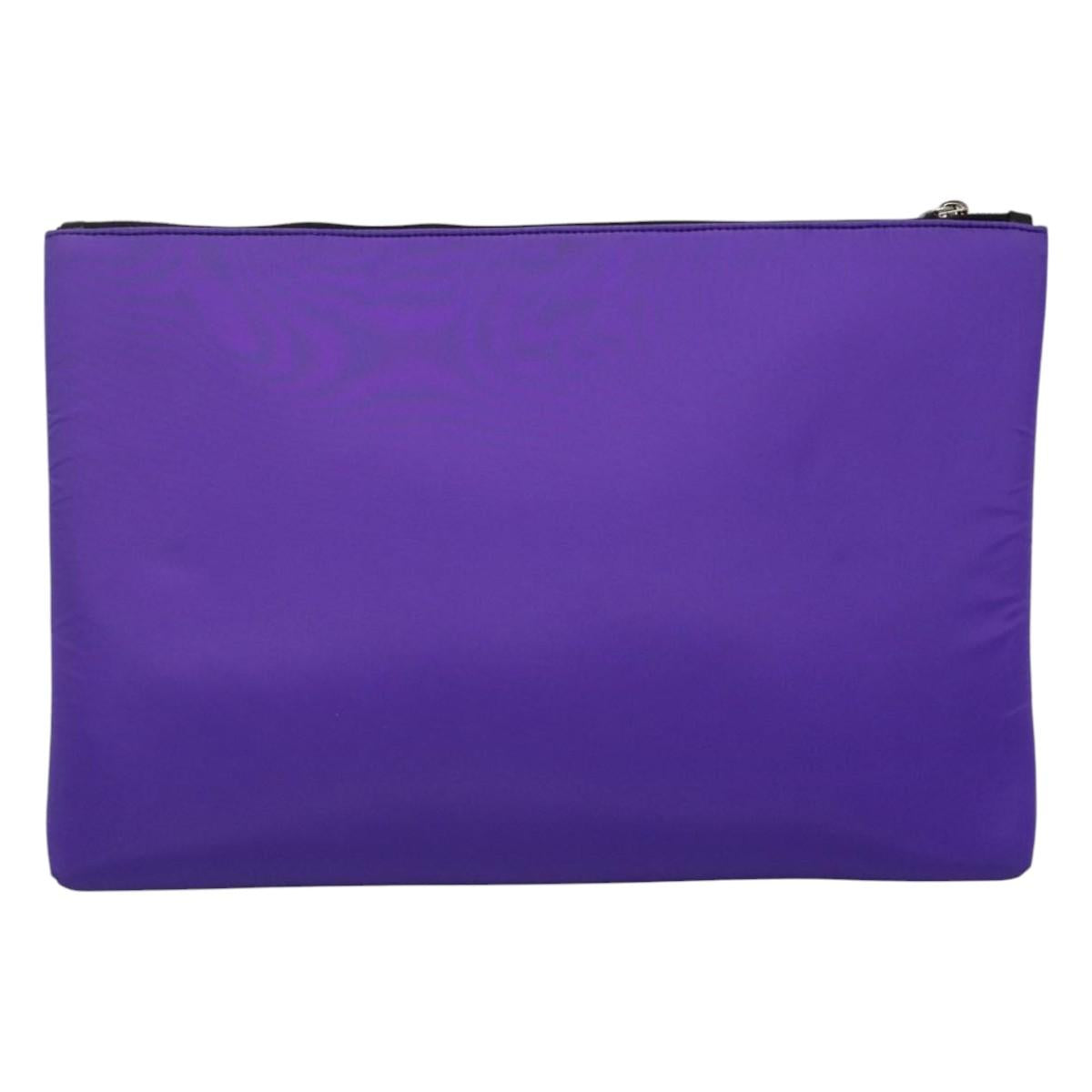 Prada Re-Nylon Purple Synthetic Clutch Bag (Pre-Owned)