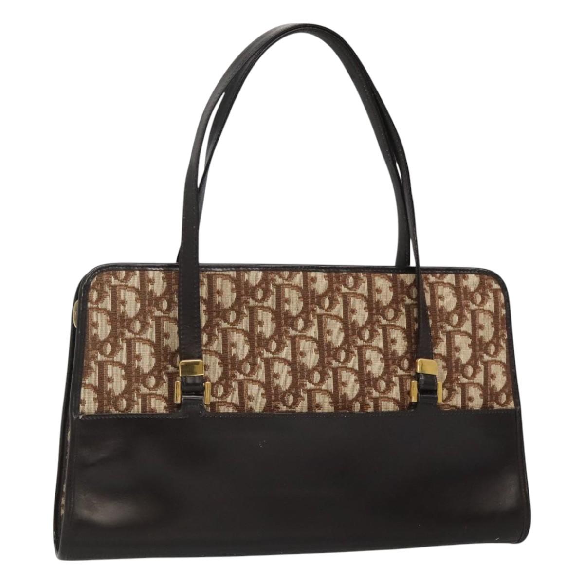 Dior Trotter Beige Canvas Shoulder Bag (Pre-Owned)