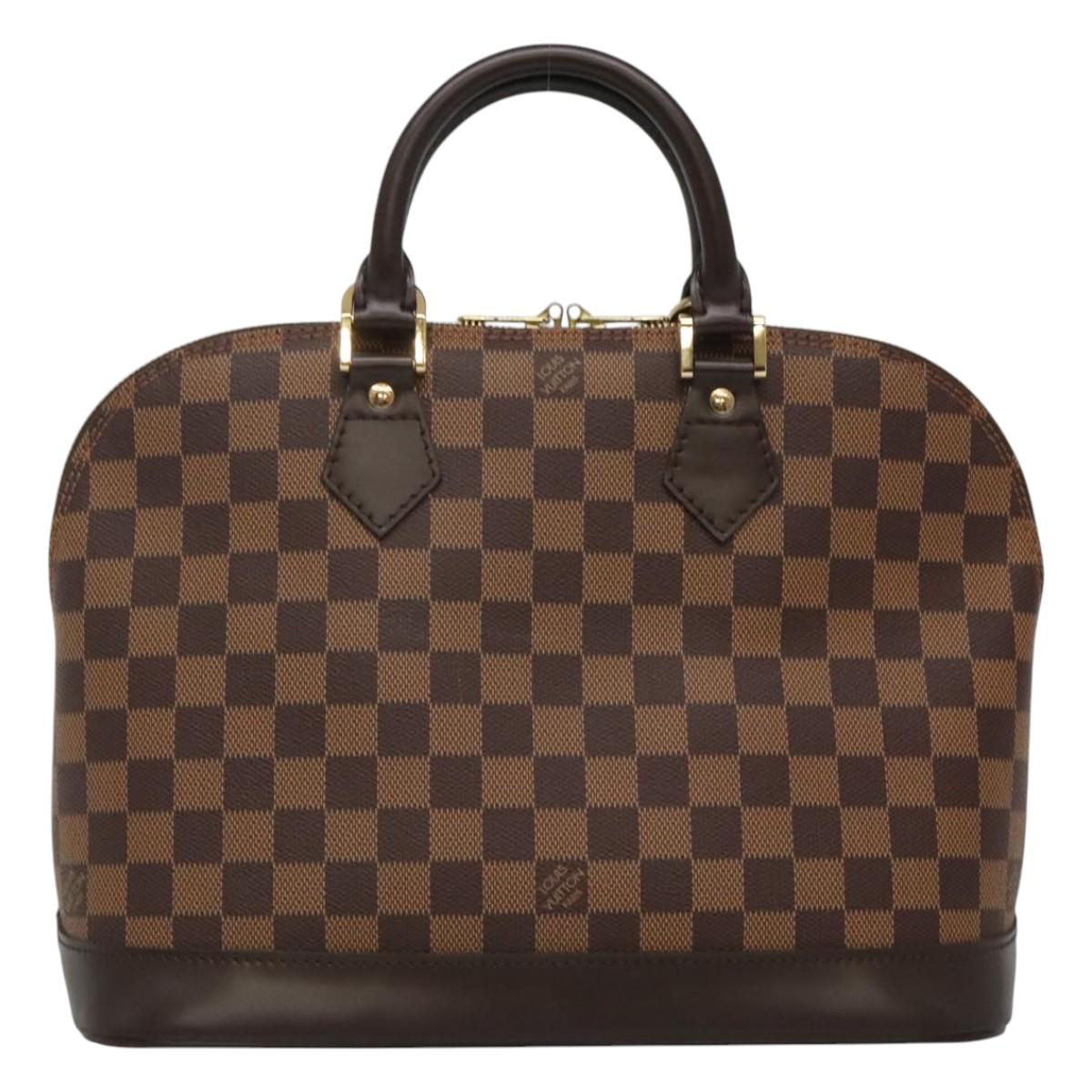 Louis Vuitton Alma Brown Canvas Handbag (Pre-Owned)
