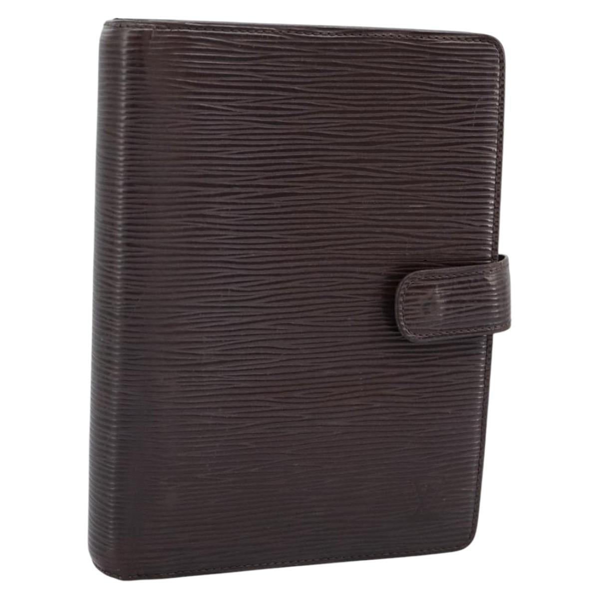 Louis Vuitton Couverture Agenda Fonctionnel Mm Brown Leather Wallet (Pre-Owned)