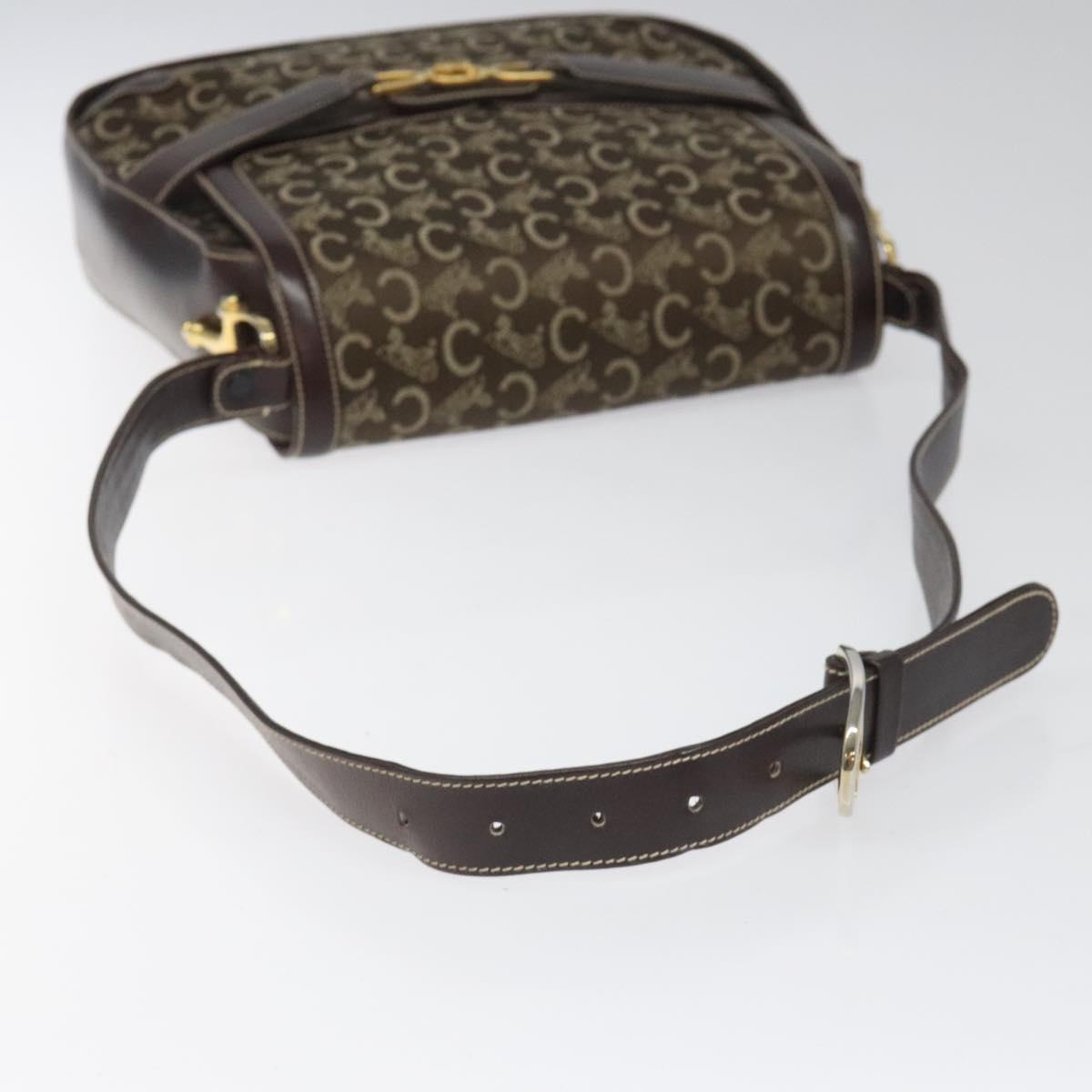 Céline Sulky Brown Canvas Shoulder Bag (Pre-Owned)