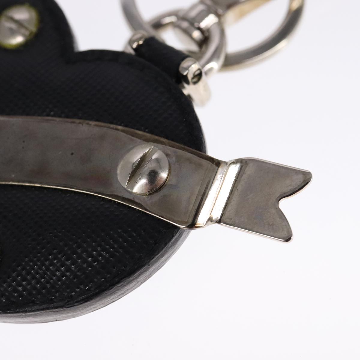 Prada Black Leather Bag Jewelry (Pre-Owned)