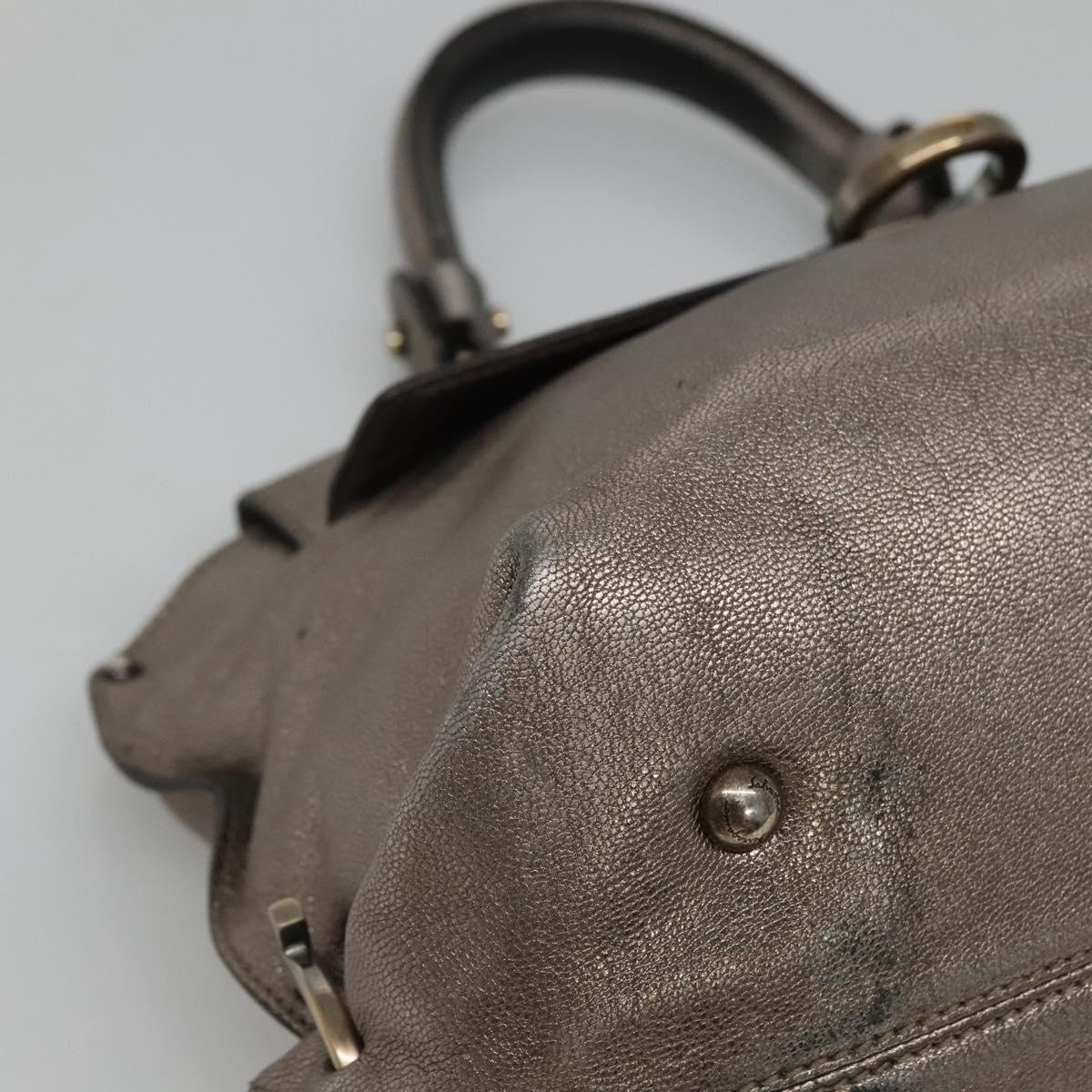 Salvatore Ferragamo Sofia Silver Leather Handbag (Pre-Owned)
