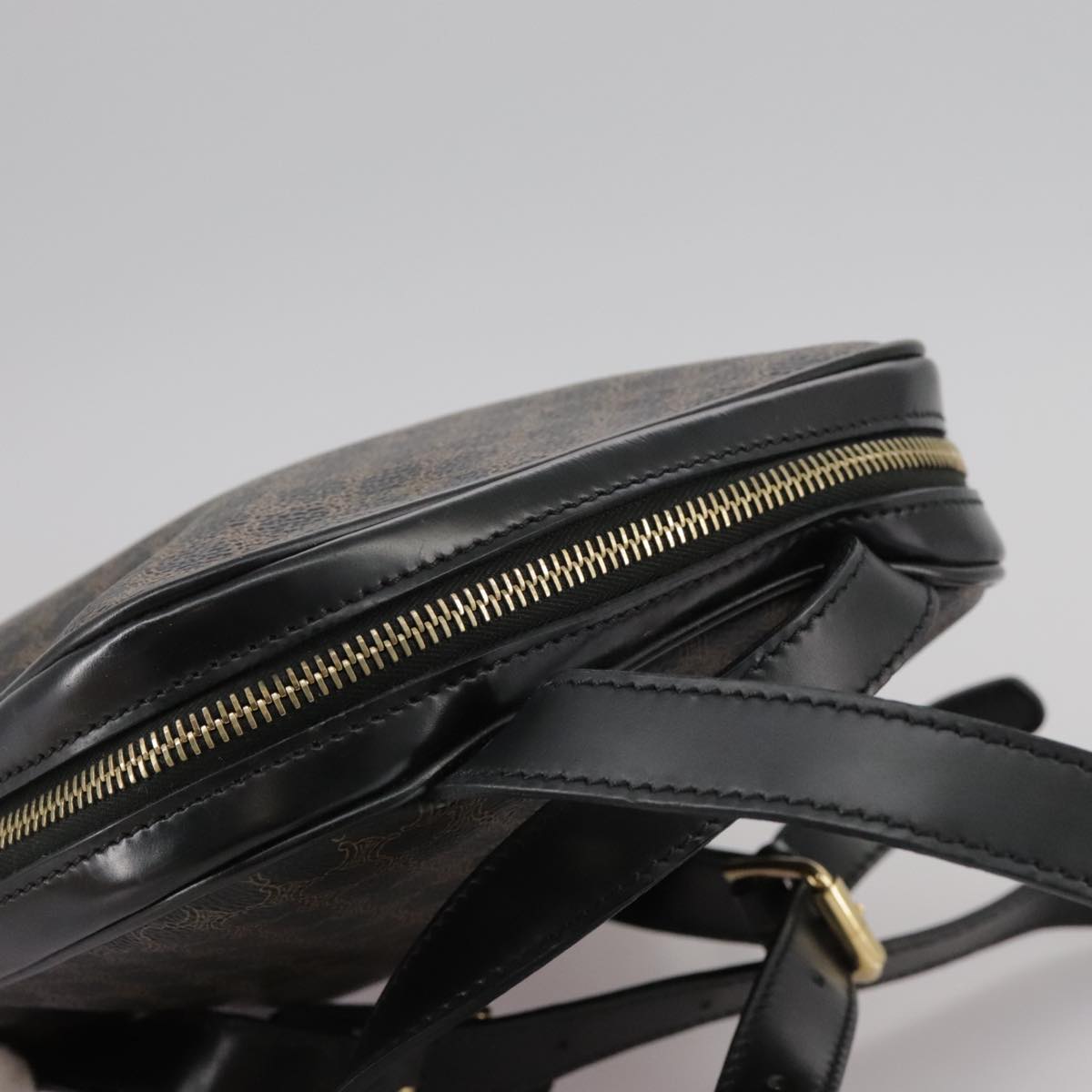 Céline Macadam Brown Canvas Backpack Bag (Pre-Owned)