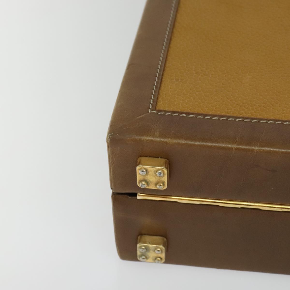 Loewe Anagram Beige Leather Briefcase Bag (Pre-Owned)