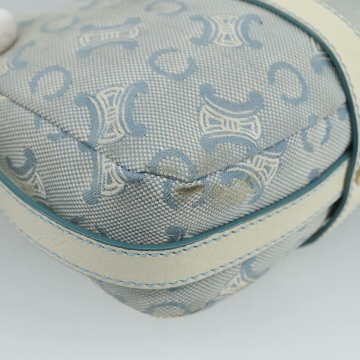 Céline Macadam Blue Canvas Shoulder Bag (Pre-Owned)