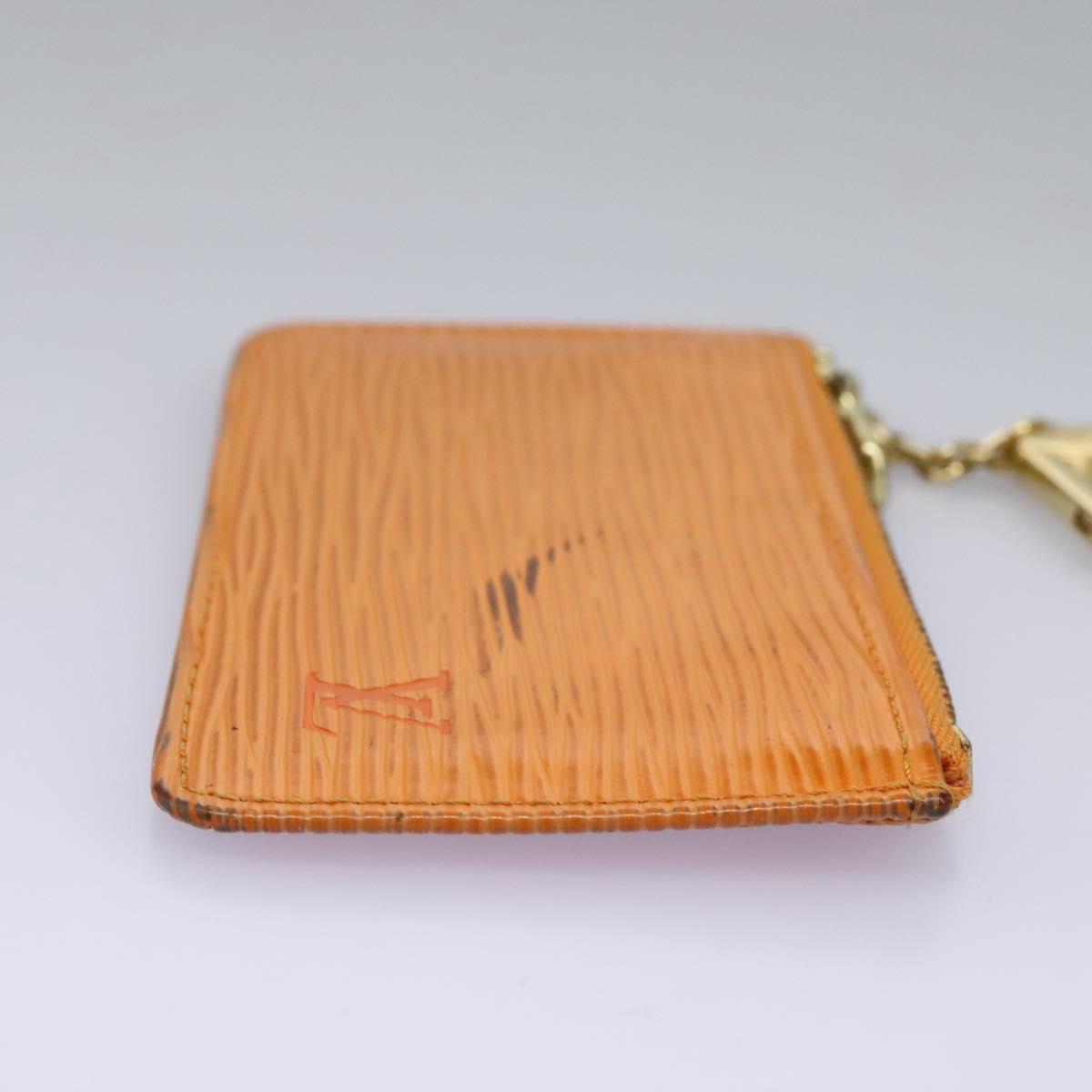 Louis Vuitton Pochette Clés Orange Leather Wallet (Pre-Owned)