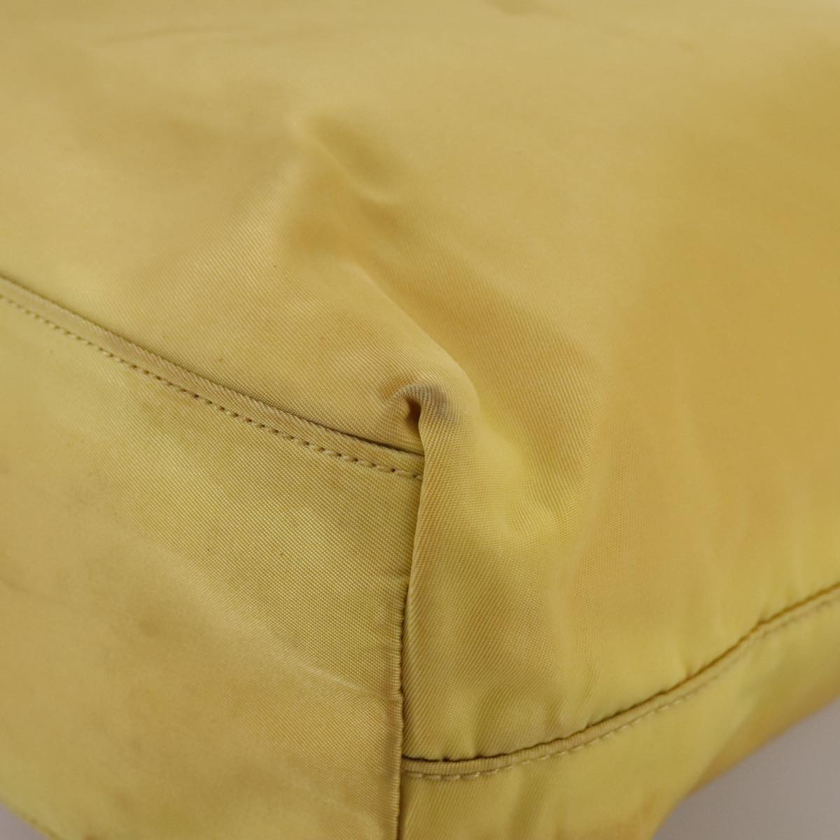 Prada Re-Nylon Yellow Metal Handbag (Pre-Owned)