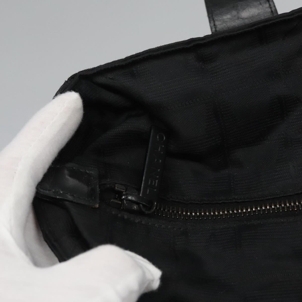 Chanel Travel Line Black Synthetic Tote Bag (Pre-Owned)