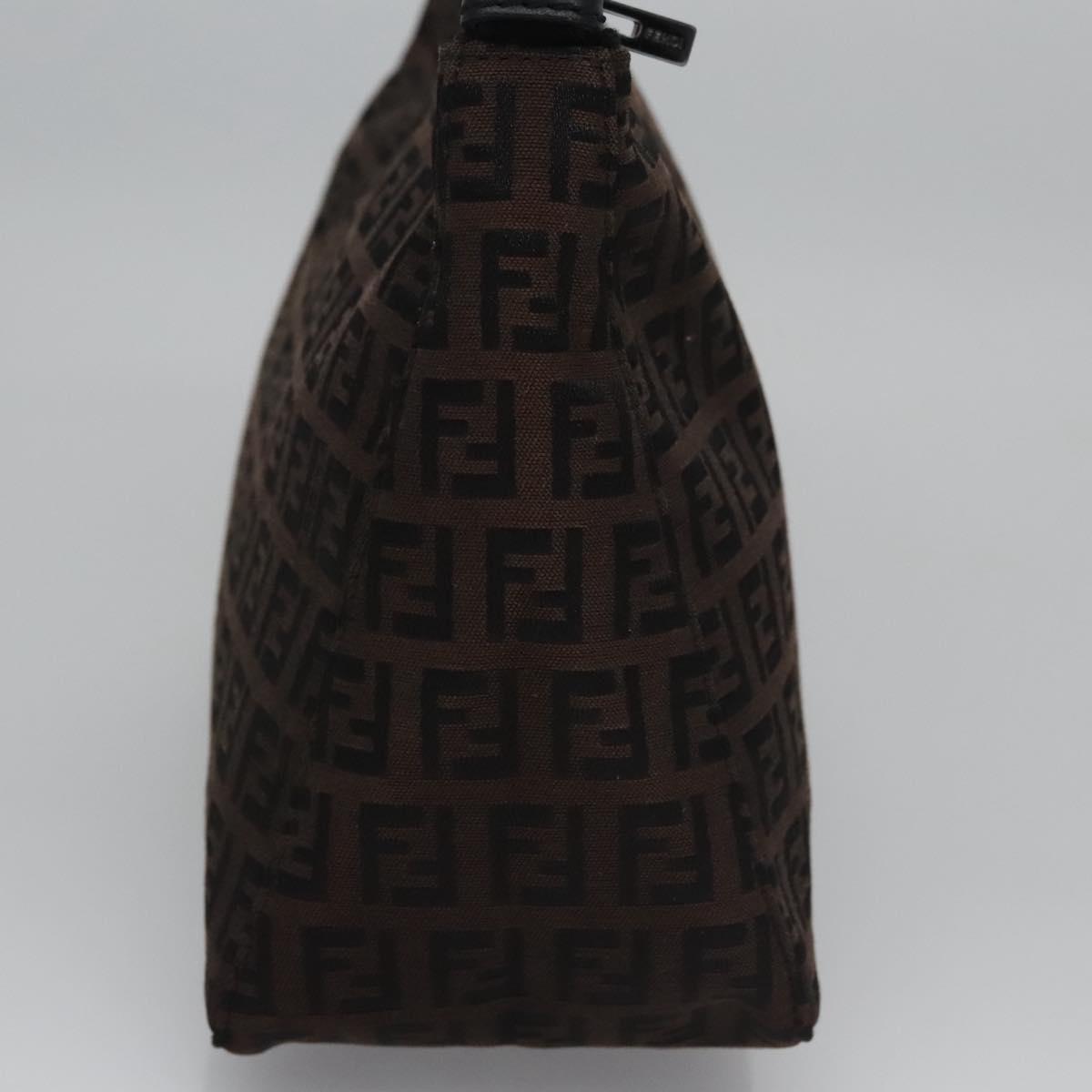 Fendi Zucchino Brown Canvas Clutch Bag (Pre-Owned)