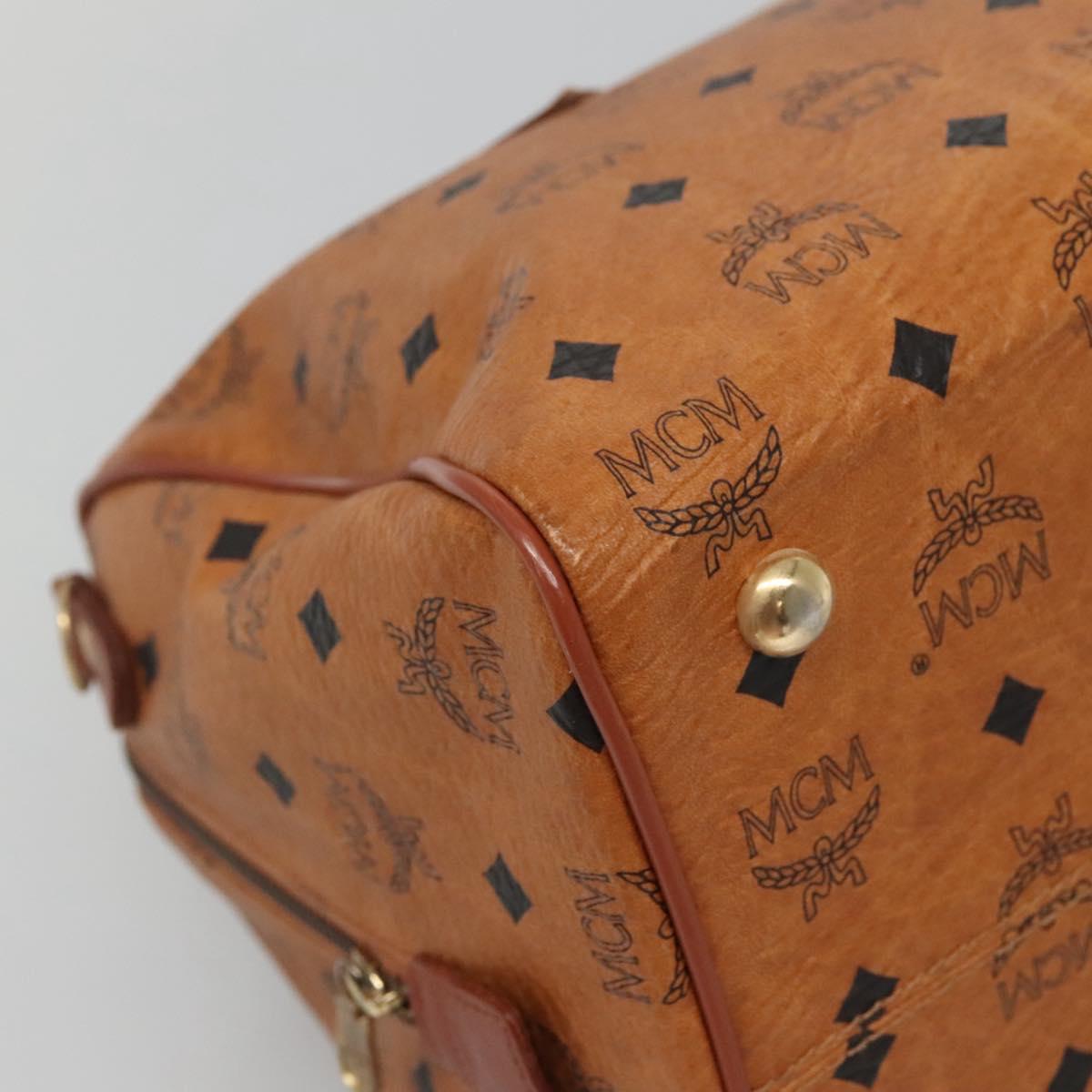 MCM Visetos Brown Canvas Travel Bag (Pre-Owned)