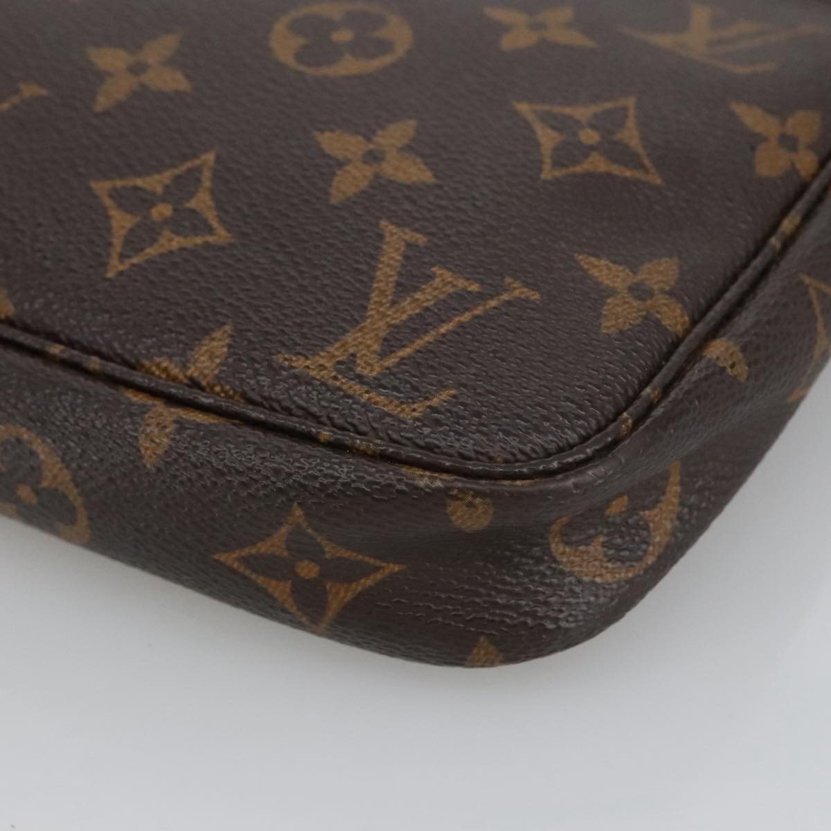 Louis Vuitton Pochette Accessoire Brown Canvas Clutch Bag (Pre-Owned)