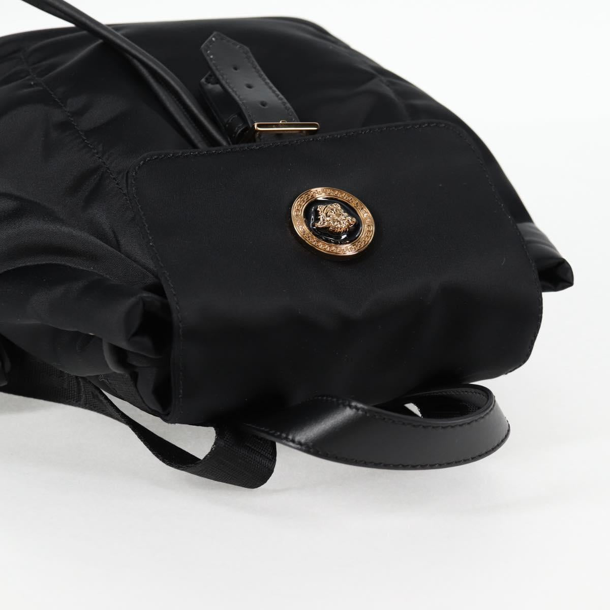 Versace Medusa Black Nylon Backpack Bag (Pre-Owned)