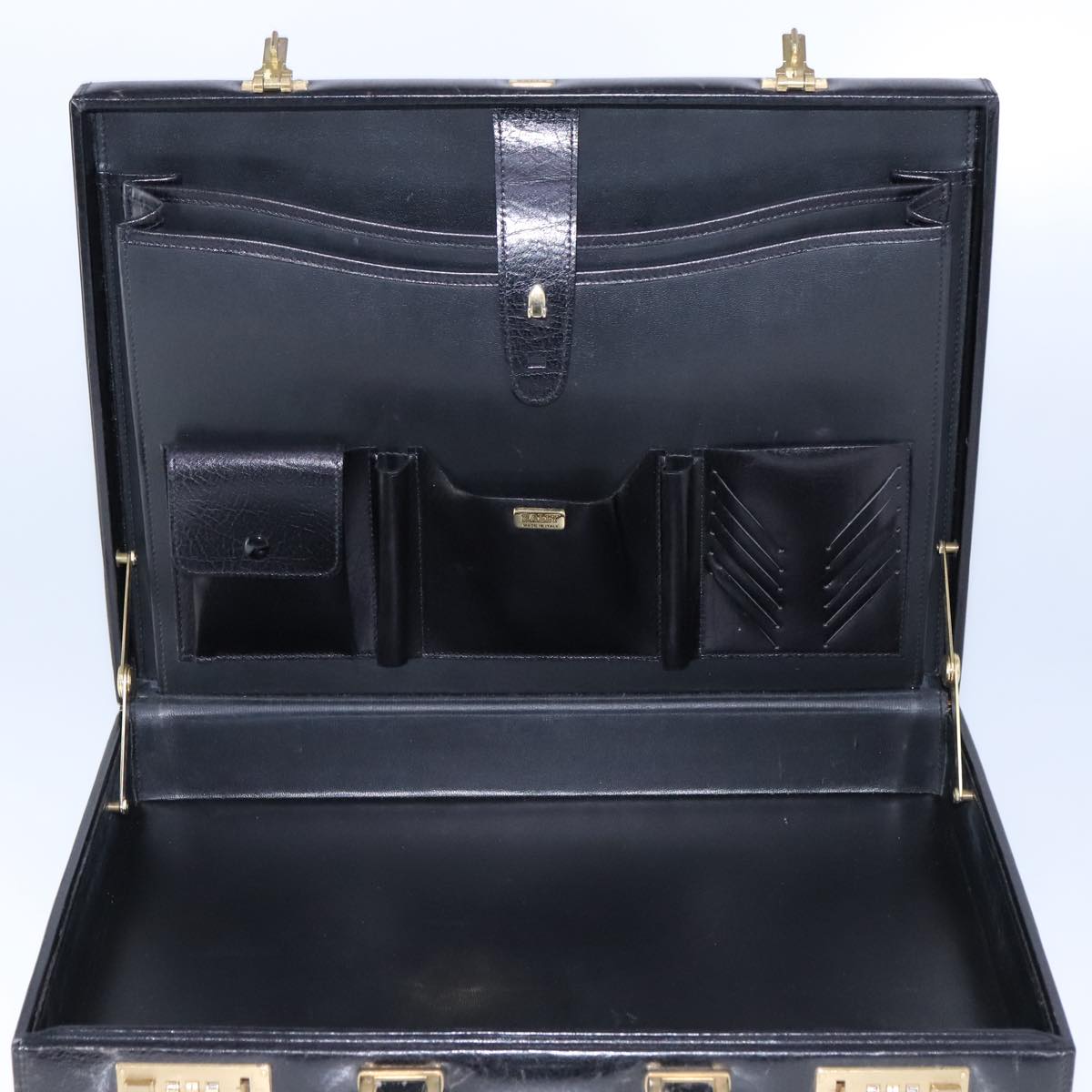 Bally Black Leather Briefcase Bag (Pre-Owned)