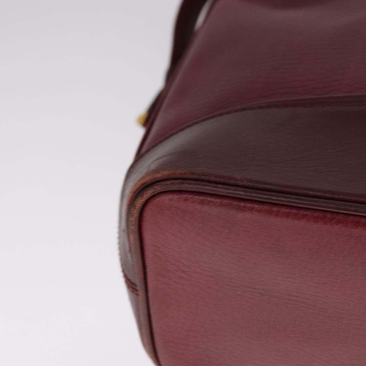 Cartier Must De Cartier Burgundy Leather Shoulder Bag (Pre-Owned)