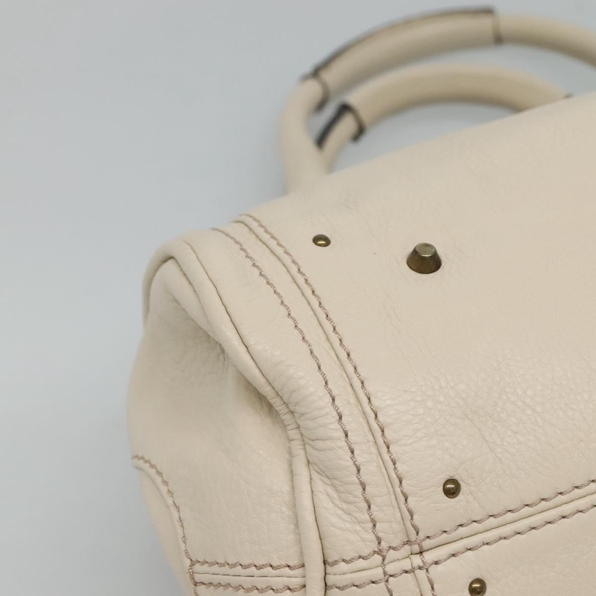 Chloé Paddington White Leather Handbag (Pre-Owned)