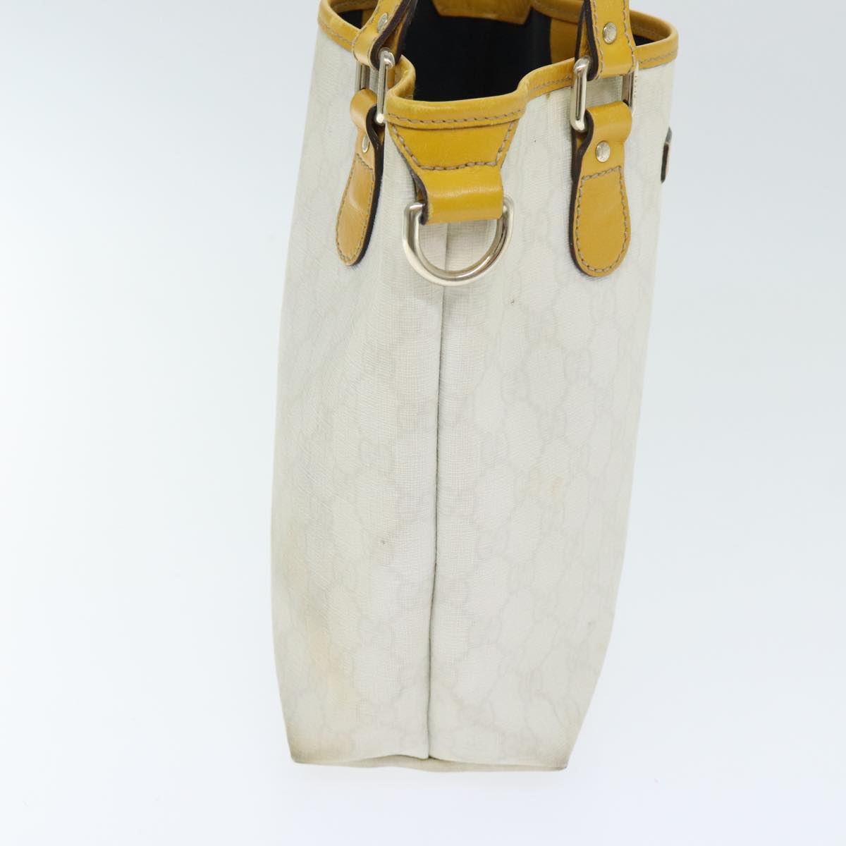 Gucci Gg Supreme White Leather Tote Bag (Pre-Owned)