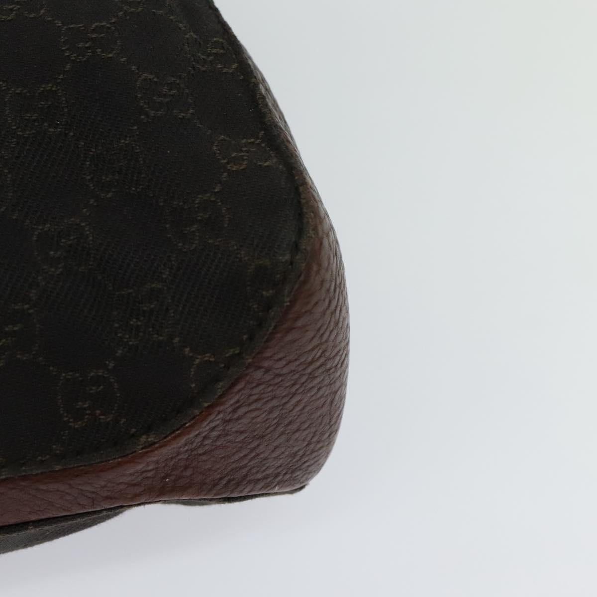 Gucci Horsebit Brown Canvas Tote Bag (Pre-Owned)