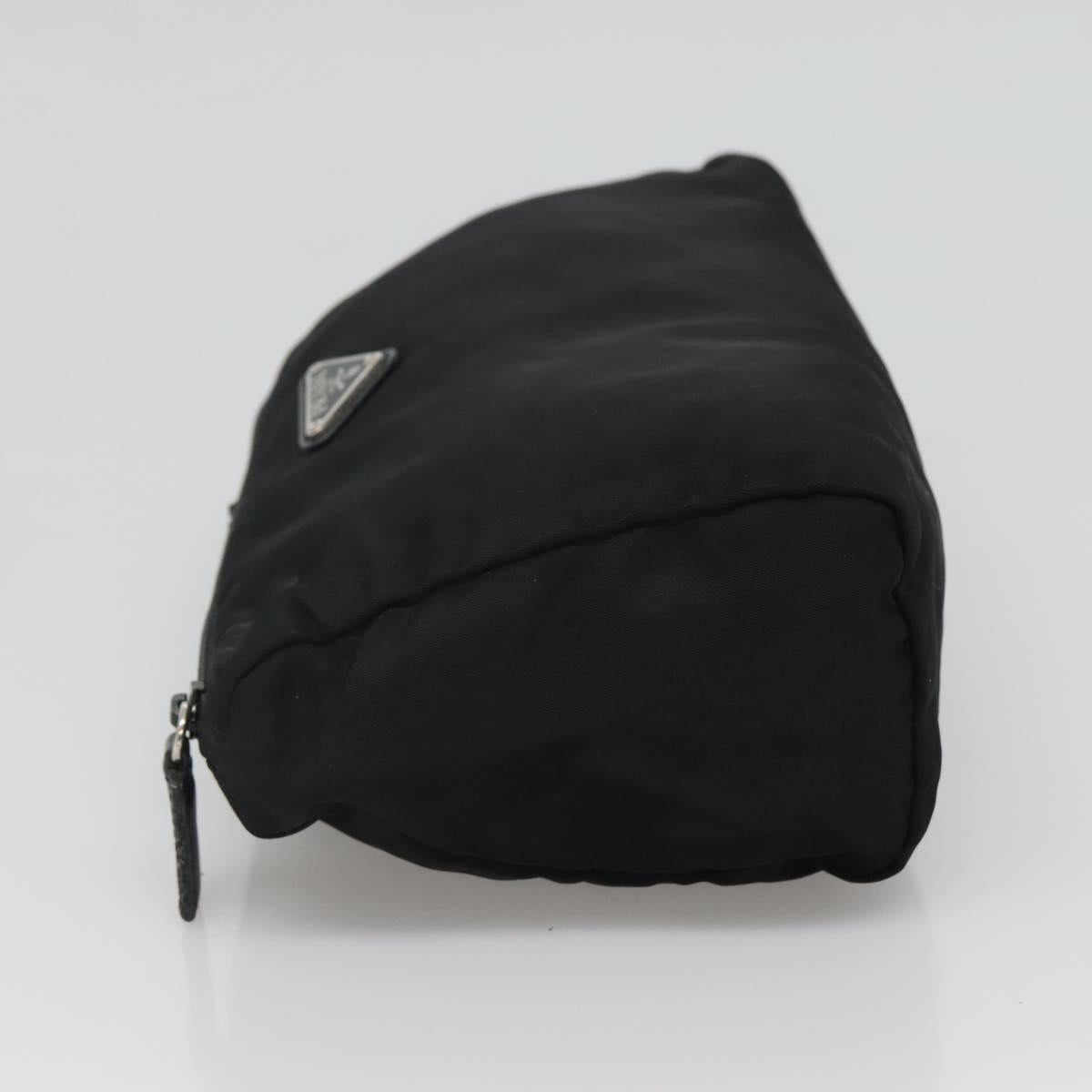 Prada Cosmetic Pouch Black Synthetic Clutch Bag (Pre-Owned)