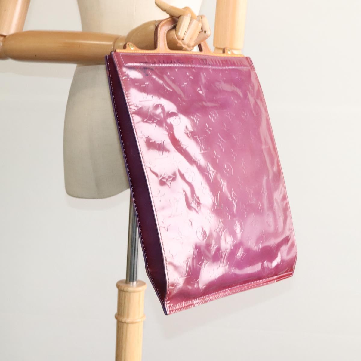 Louis Vuitton Stanton Purple Patent Leather Tote Bag (Pre-Owned)