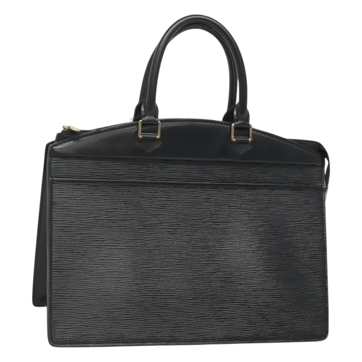 Louis Vuitton Riviera Black Leather Handbag (Pre-Owned)