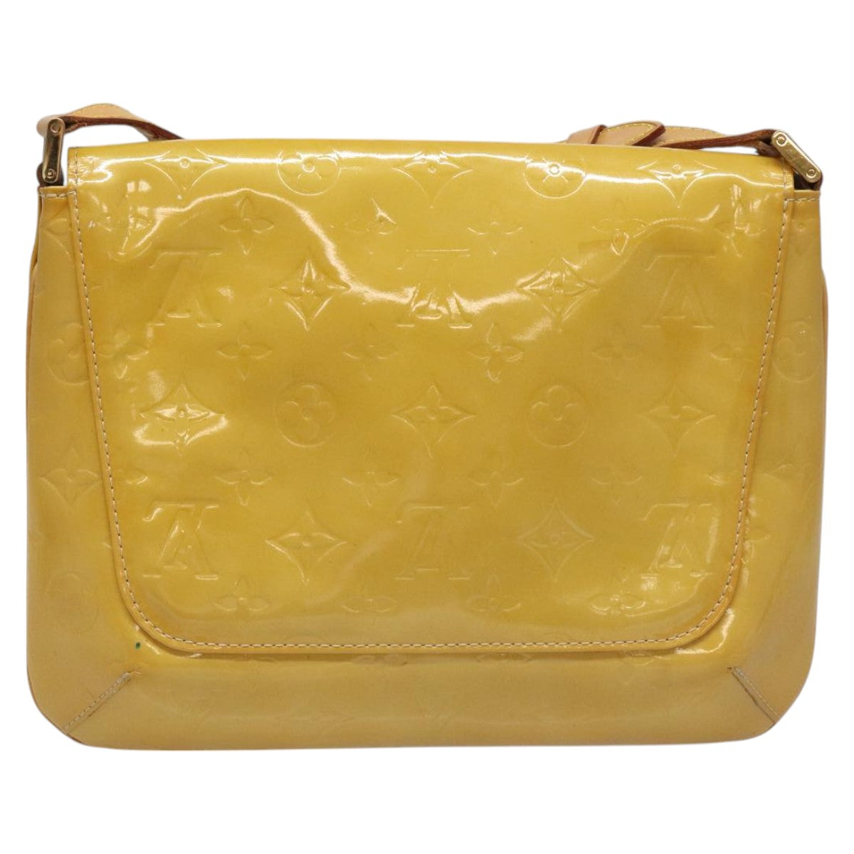 Louis Vuitton Thompson Street Beige Patent Leather Shoulder Bag (Pre-Owned)
