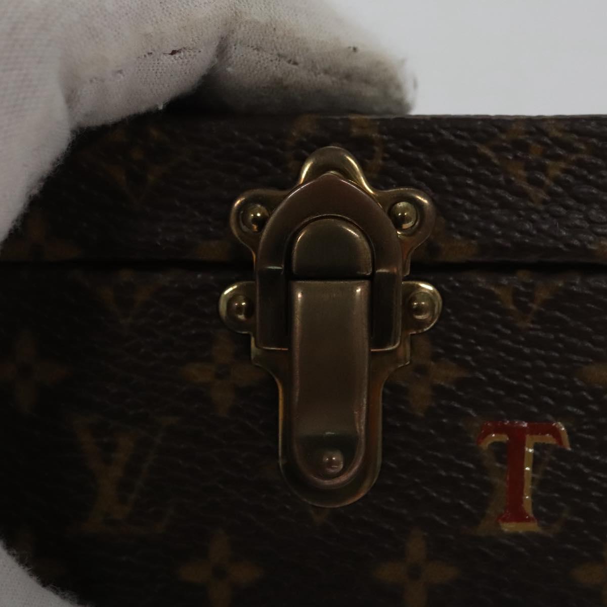 Louis Vuitton Jewelry Case Brown Canvas Clutch Bag (Pre-Owned)