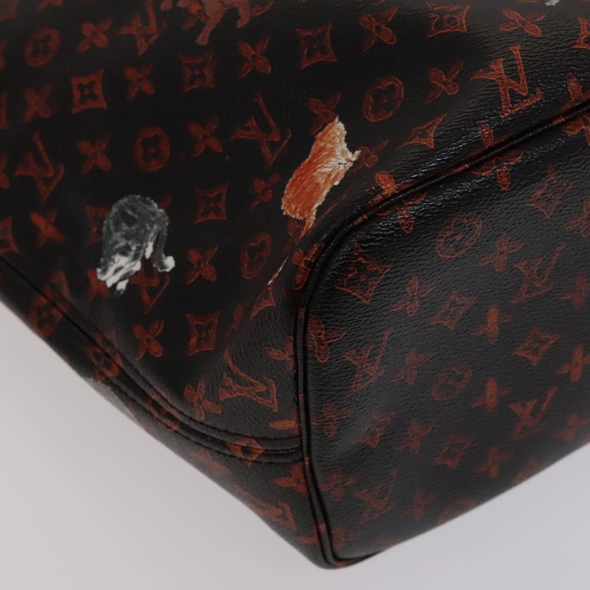 Louis Vuitton Neverfull Mm Black Canvas Tote Bag (Pre-Owned)