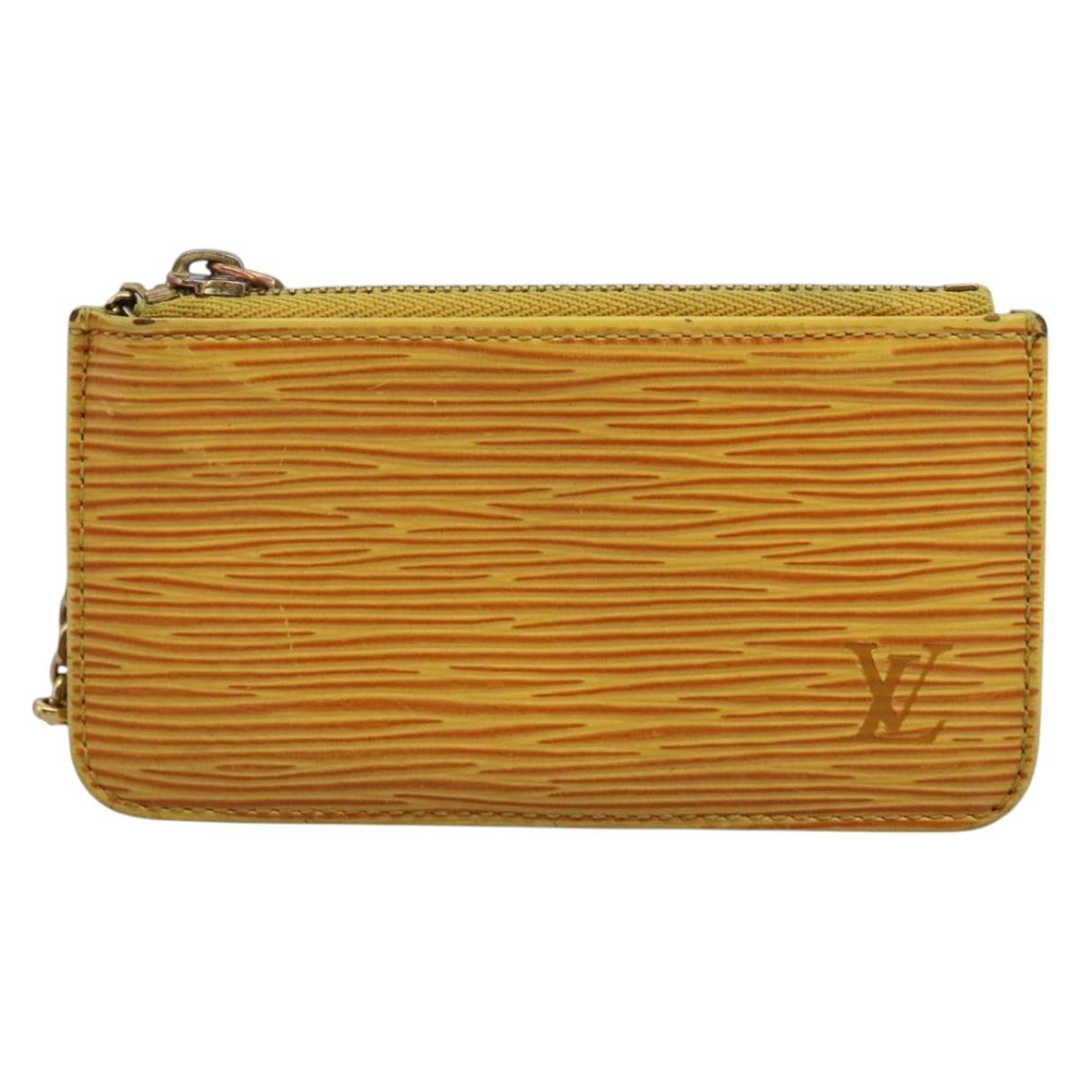 Louis Vuitton Pochette Clés Yellow Leather Wallet (Pre-Owned)