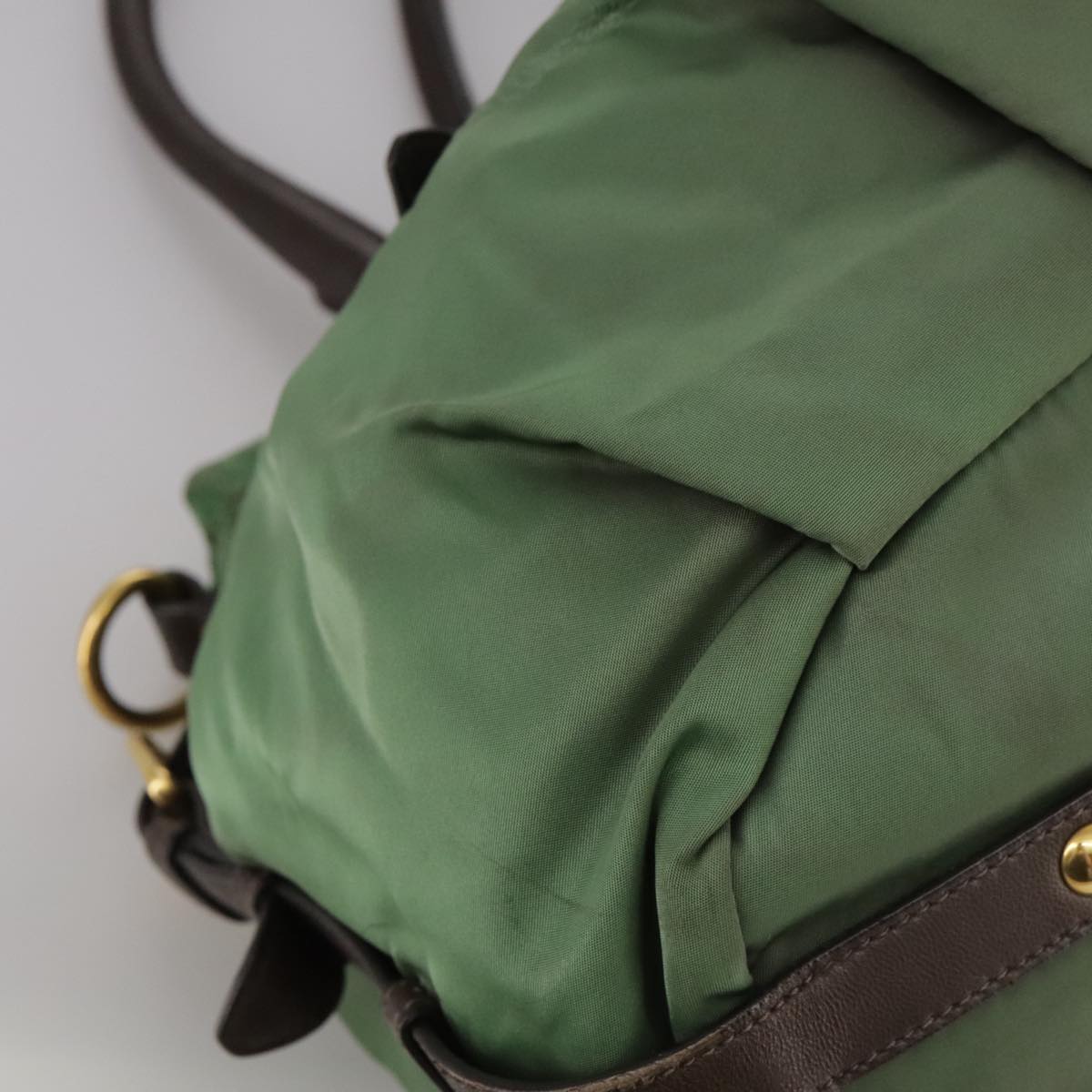 Prada Tessuto Green Synthetic Tote Bag (Pre-Owned)