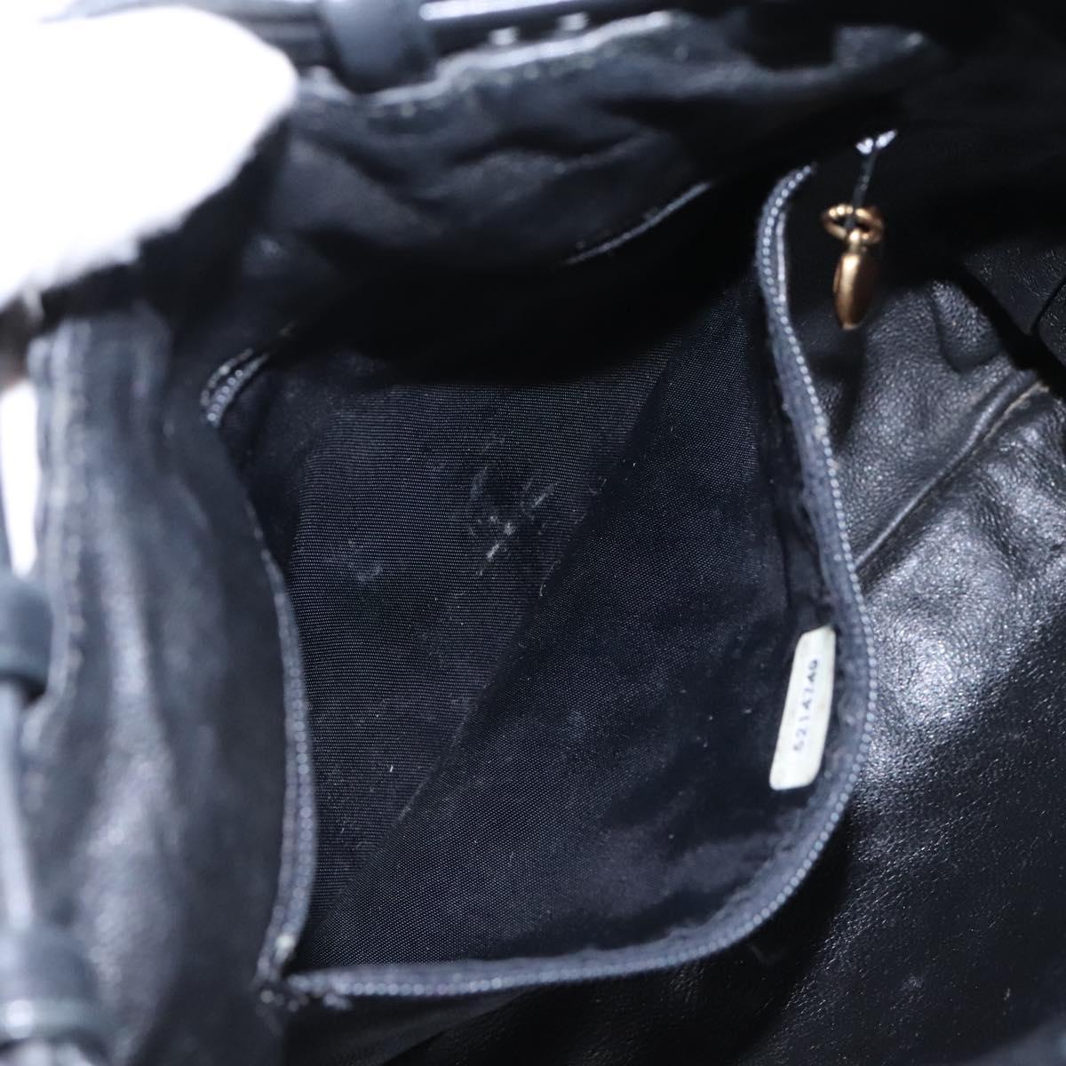 Chanel Bucket Black Leather Shoulder Bag (Pre-Owned)