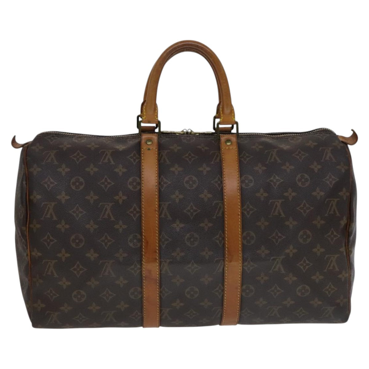 Louis Vuitton Keepall 45 Brown Canvas Travel Bag (Pre-Owned)