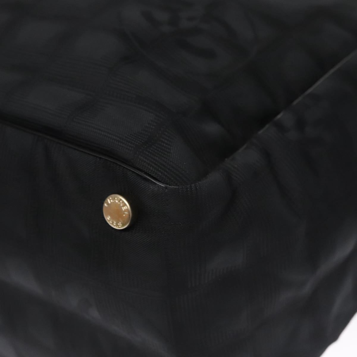 Chanel Travel Line Black Synthetic Tote Bag (Pre-Owned)