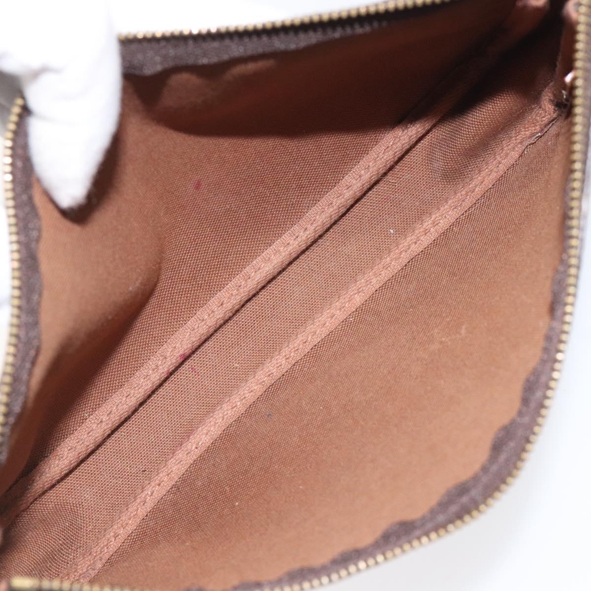 Louis Vuitton Pochette Accessoire Brown Canvas Clutch Bag (Pre-Owned)
