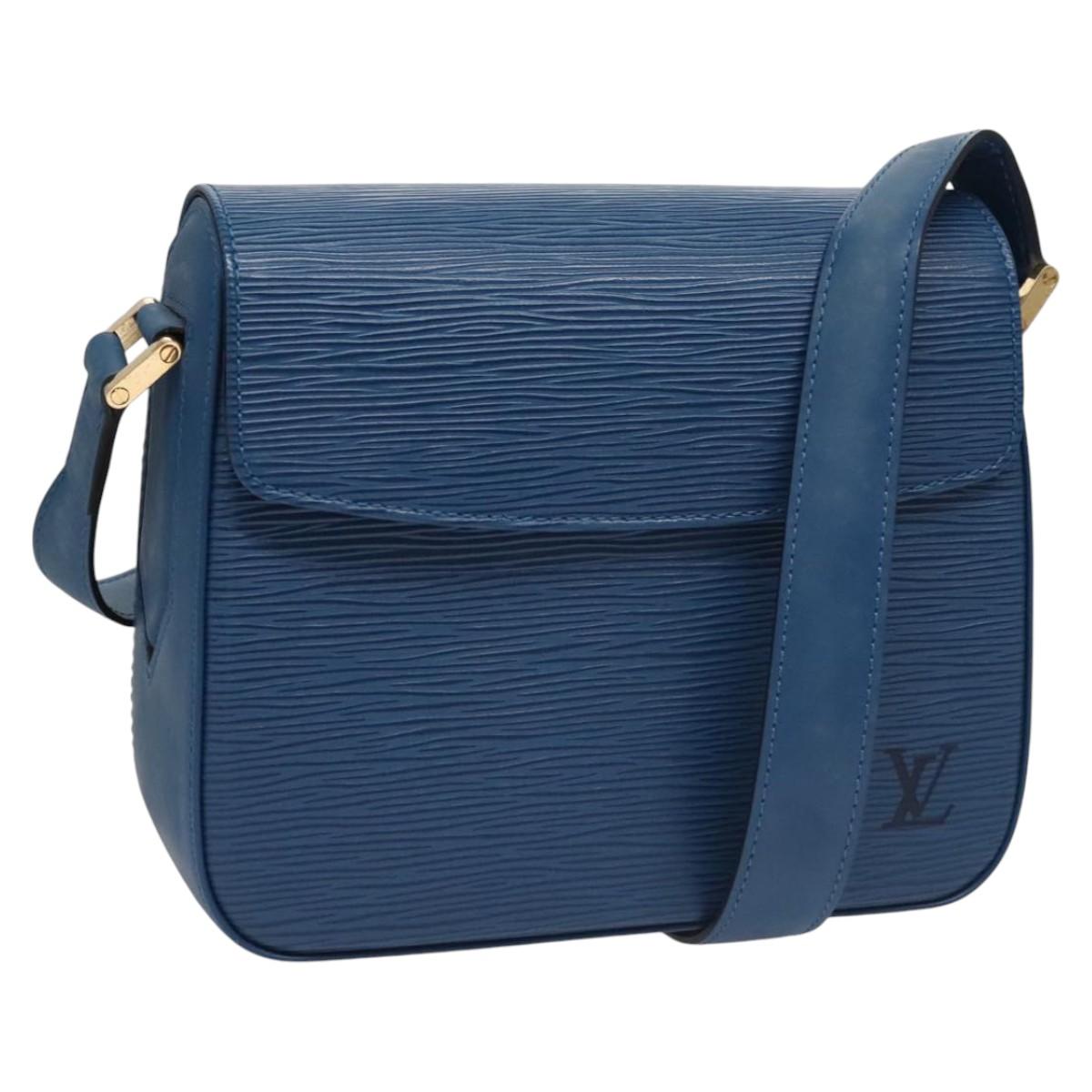 Louis Vuitton Grenelle Blue Leather Shoulder Bag (Pre-Owned)