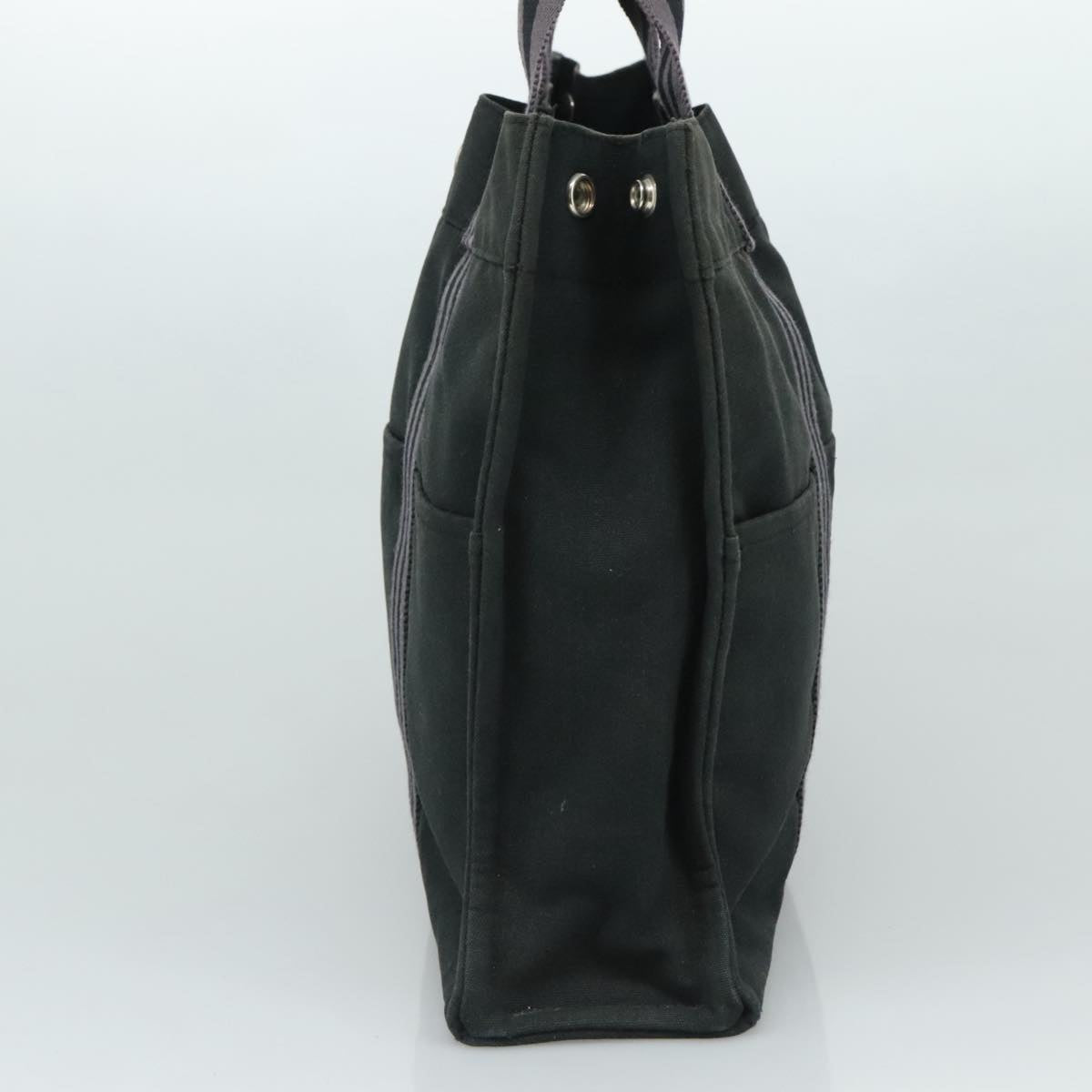 Hermès Herline Black Canvas Tote Bag (Pre-Owned)