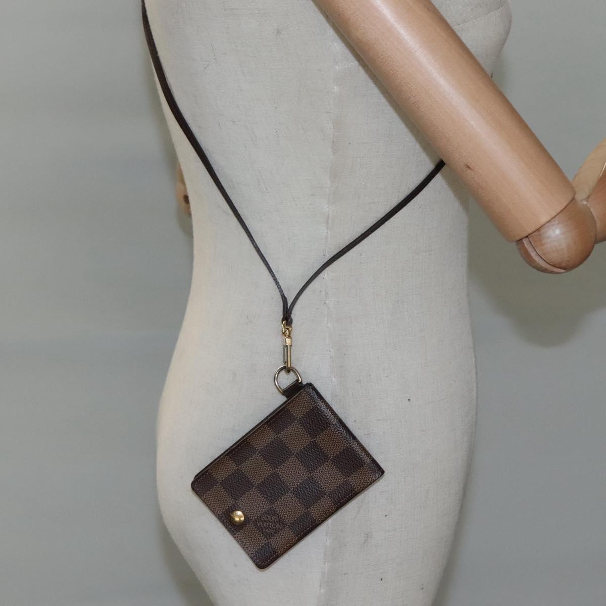 Louis Vuitton Card Case Brown Canvas Wallet (Pre-Owned)