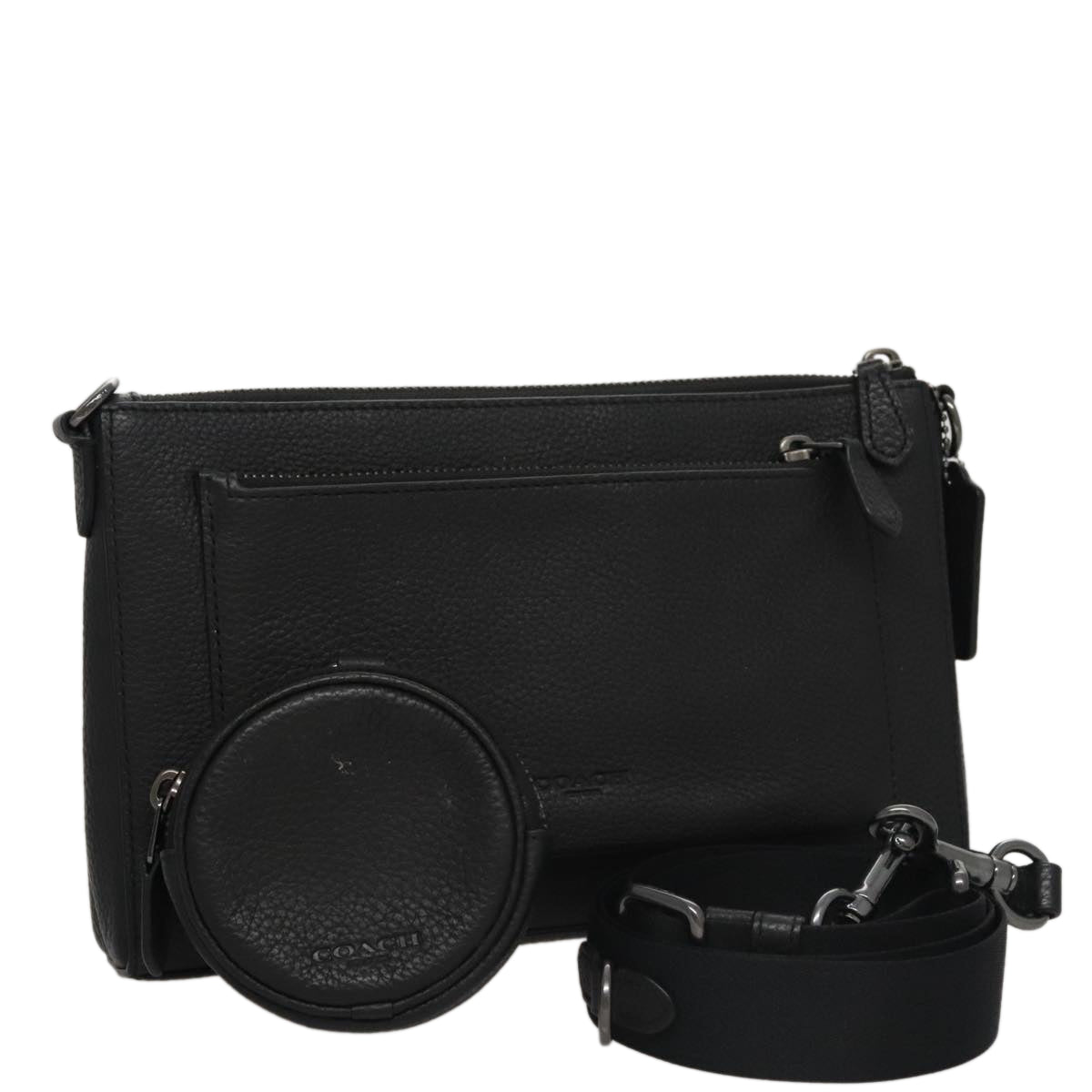 Coach Black Leather Shoulder Bag (Pre-Owned)