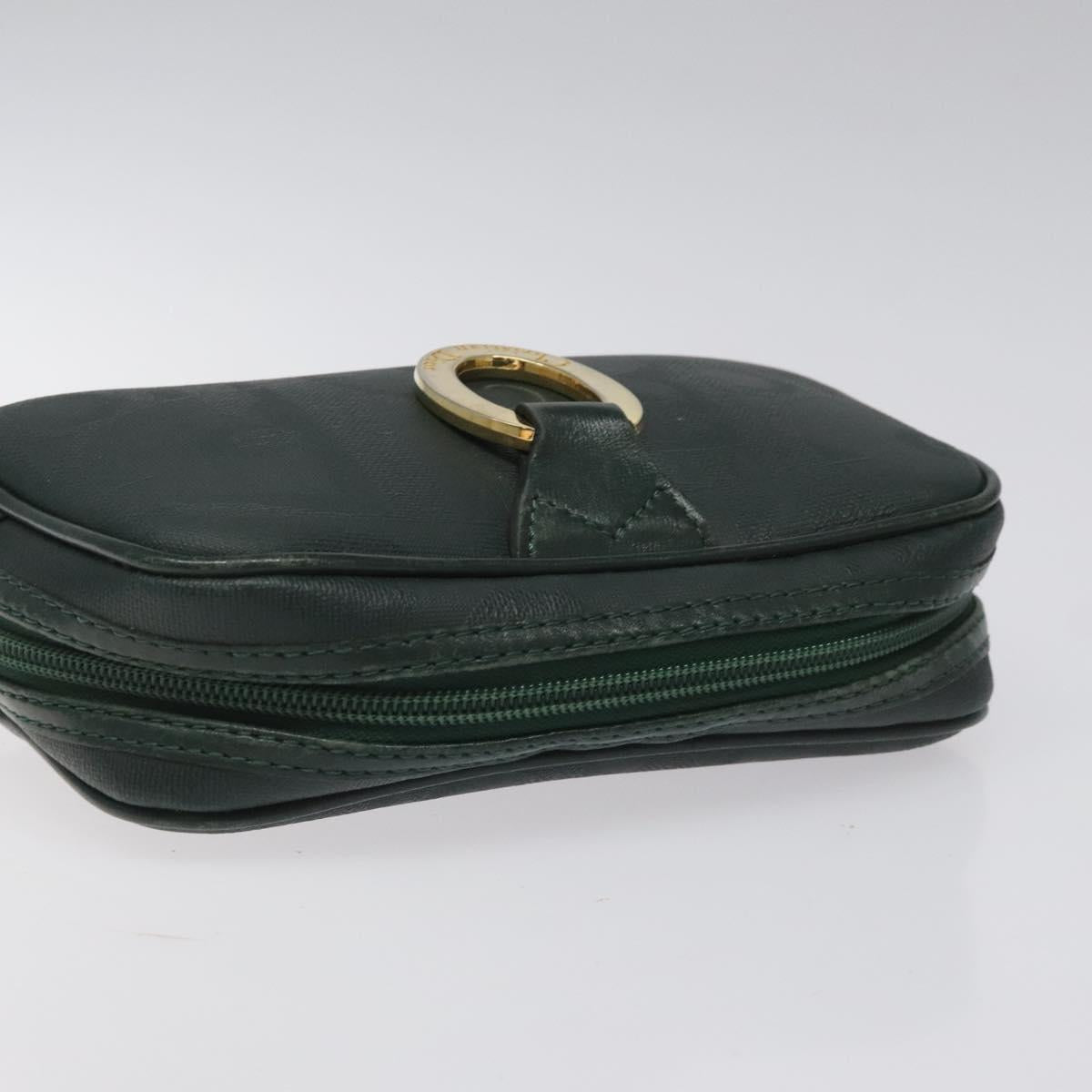 Dior Trotter Green Canvas Clutch Bag (Pre-Owned)