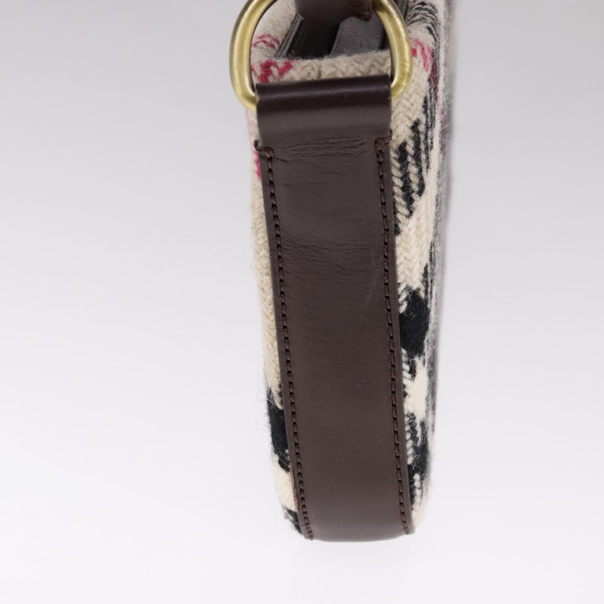 Burberry Nova Check Beige Wool Shoulder Bag (Pre-Owned)