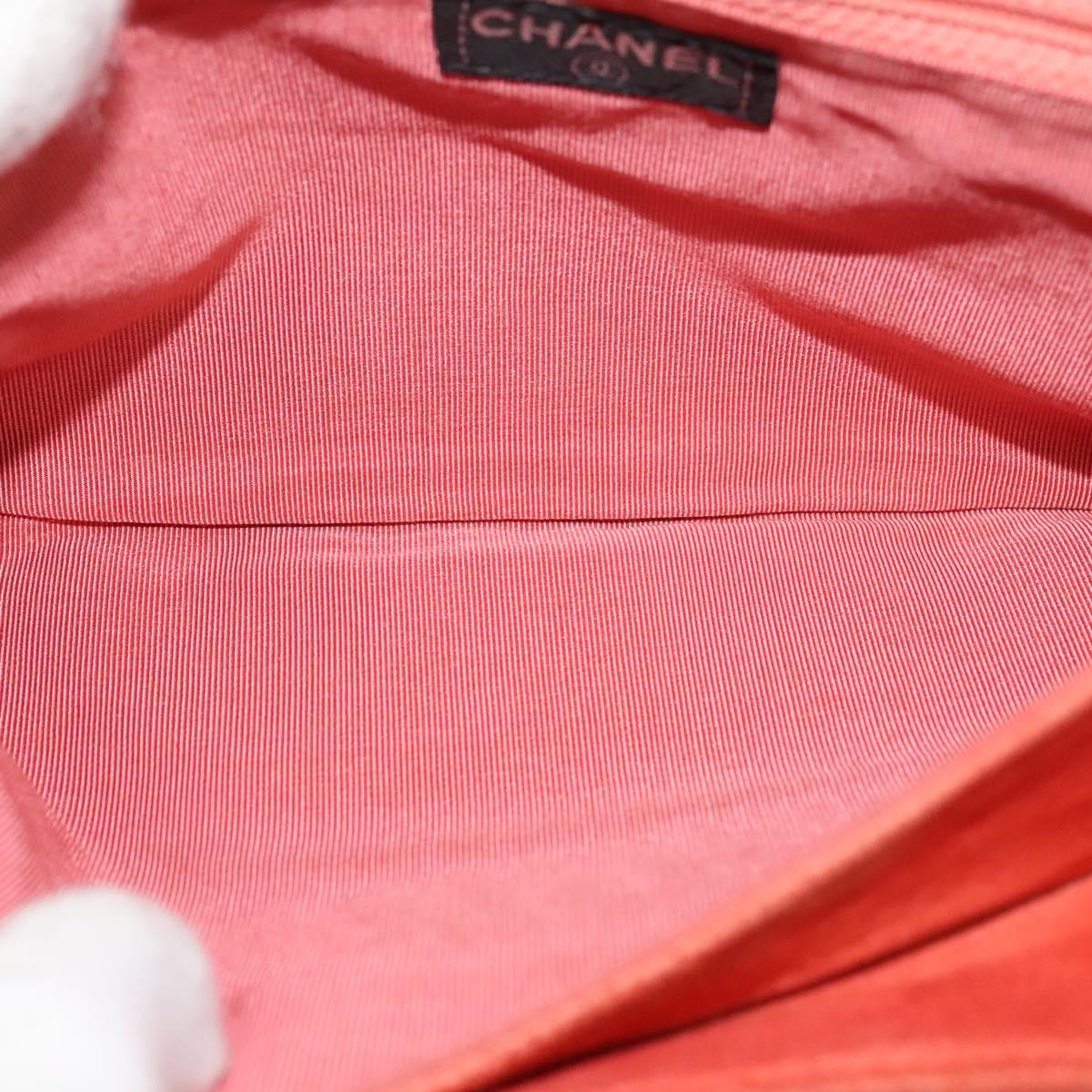 Chanel Chocolate Bar Red Suede Shoulder Bag (Pre-Owned)