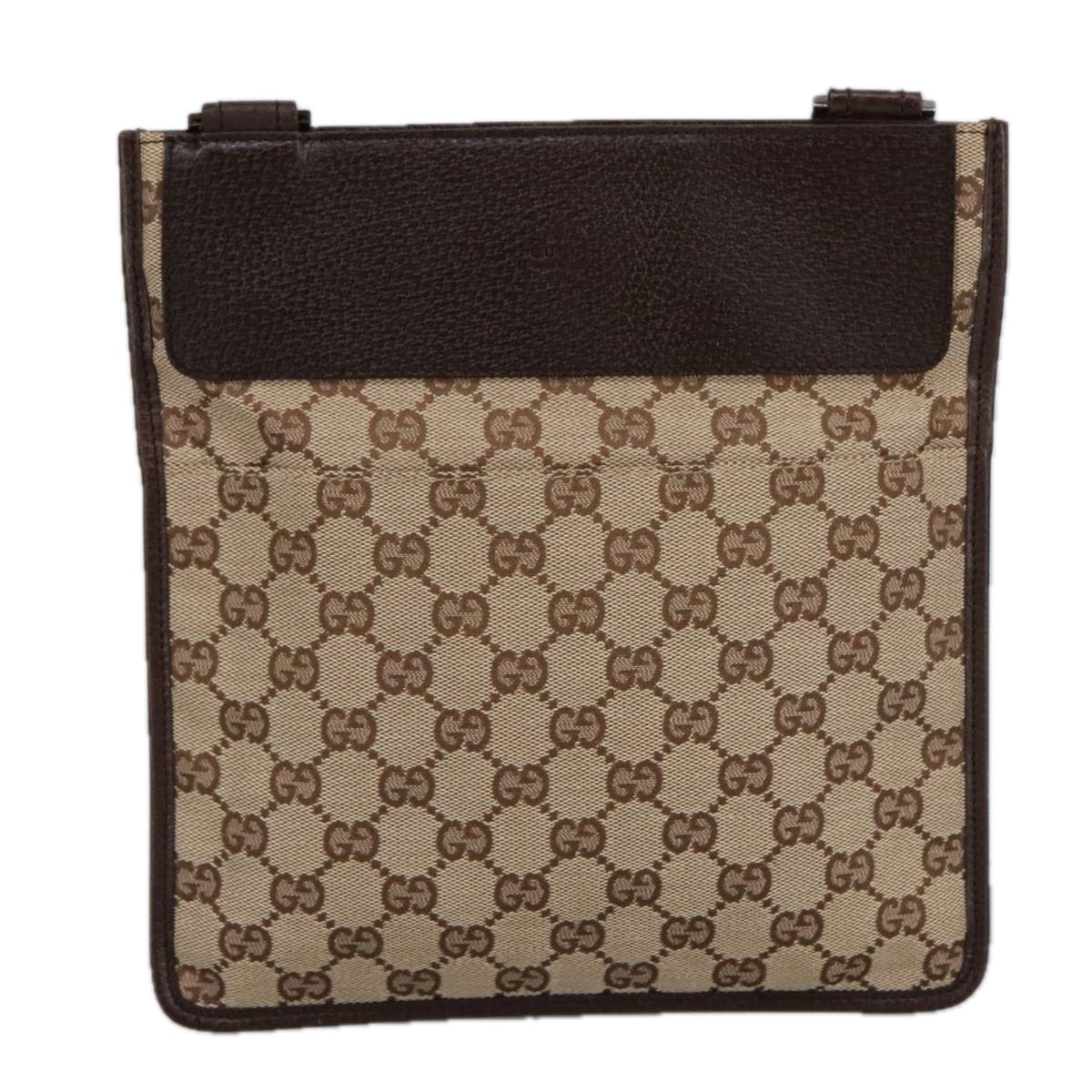 Gucci Gg Supreme Beige Canvas Shoulder Bag (Pre-Owned)