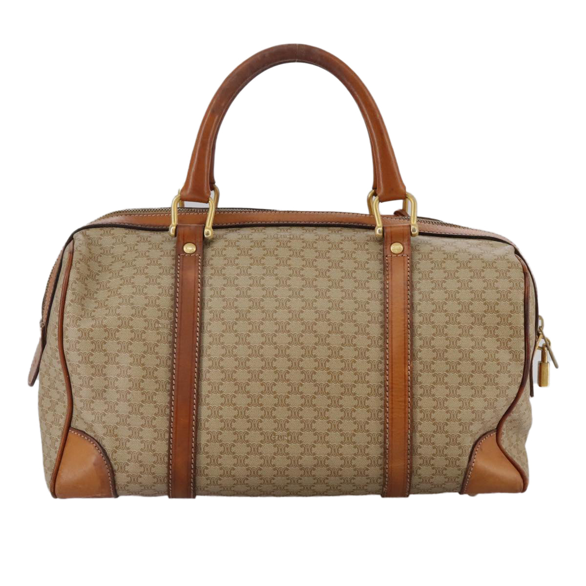 Céline Macadam Beige Canvas Handbag (Pre-Owned)