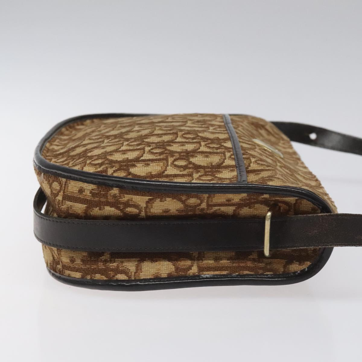 Dior Trotter Brown Canvas Shoulder Bag (Pre-Owned)